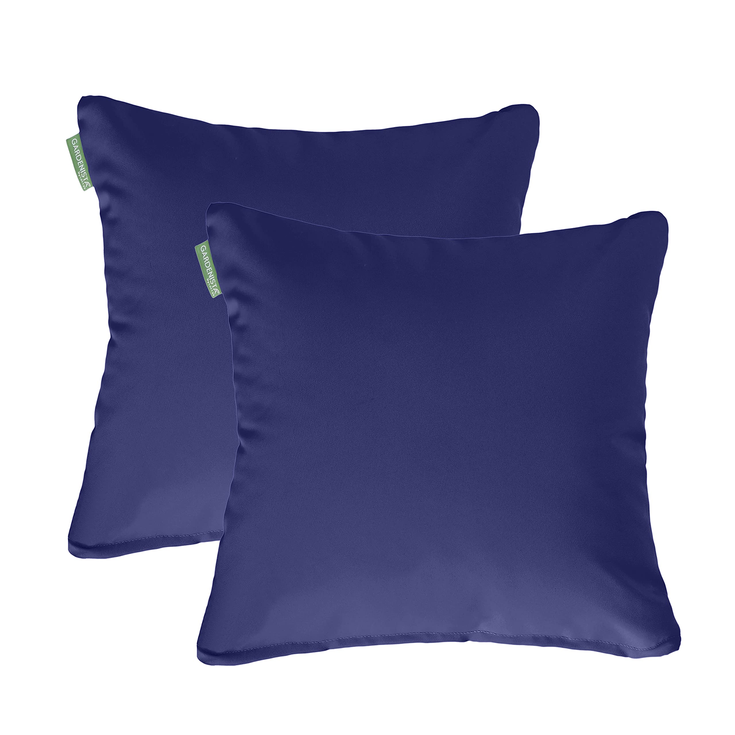 Gardenista 18" Garden Scatter Cushion | Outdoor Water Resistant Garden Furniture Pillow | Soft and Comfy Patio Furniture Cushions | Throw Pillows for Sofa, Couch, Balcony - 2 Pack (Navy)