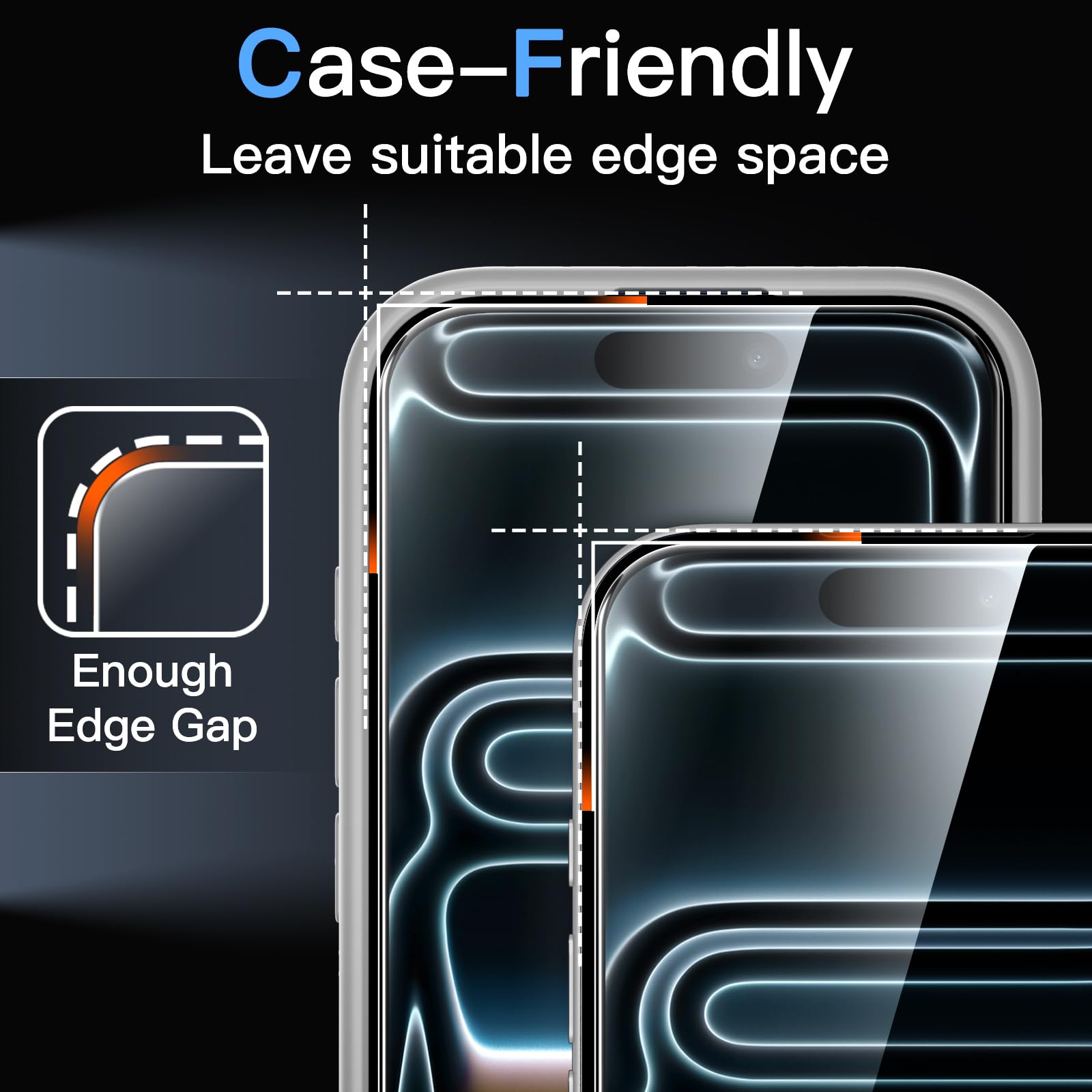 JETech Protection D'écran pour iPhone 17 Pro Max 6,9 Pouces avec Protecteur d'Objectif Caméra, Outil d'Installation Facile, un Film en Verre Trempé de Dureté 9H, HD Transparent, 2 Pièces Chacun