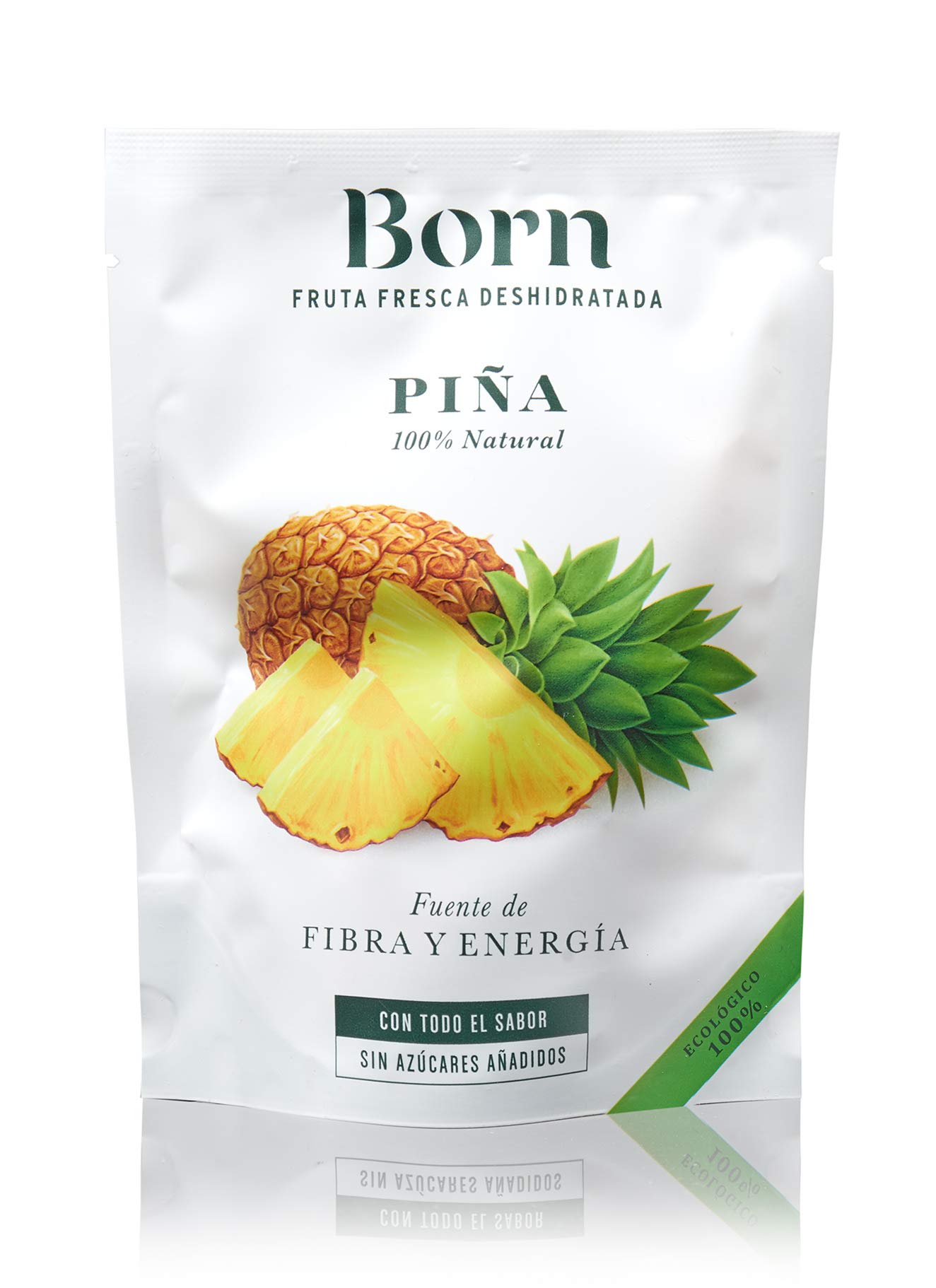 Born | Piña Deshidratada | Fruta Deshidratada | Ecológica, Vegetariano, Vegano, sin Gluten | 40g