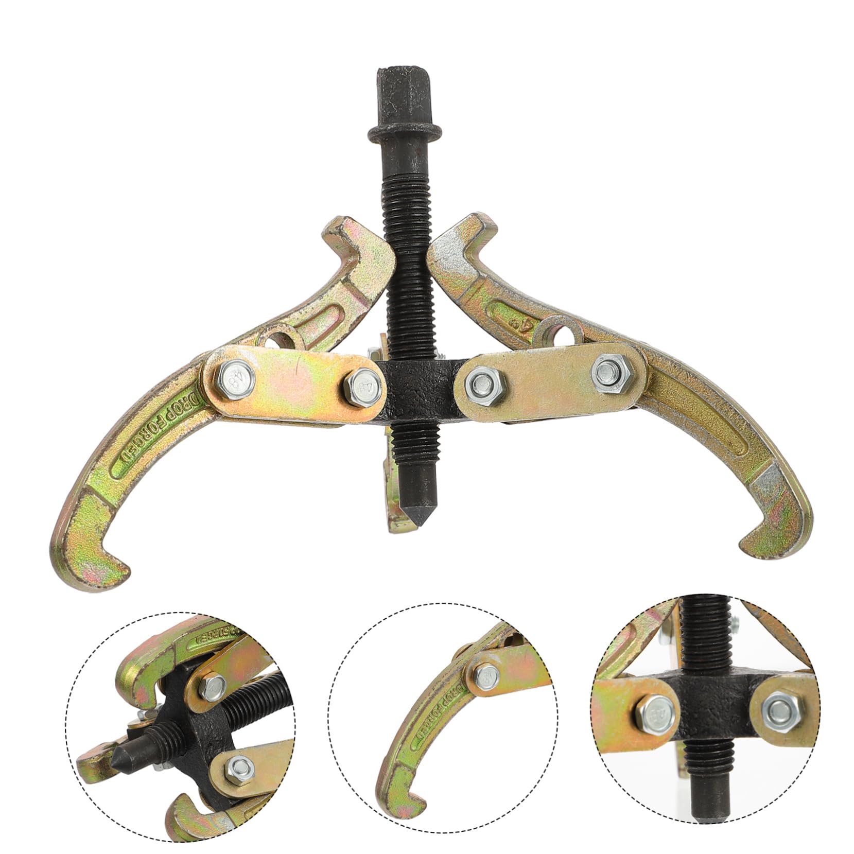 Anneome Extractor de Engranajes de Tres Mordazas de Acero, Herramienta para Extraer Rodamientos y Poleas Resistente Taller Mecánico Color Aleatorio