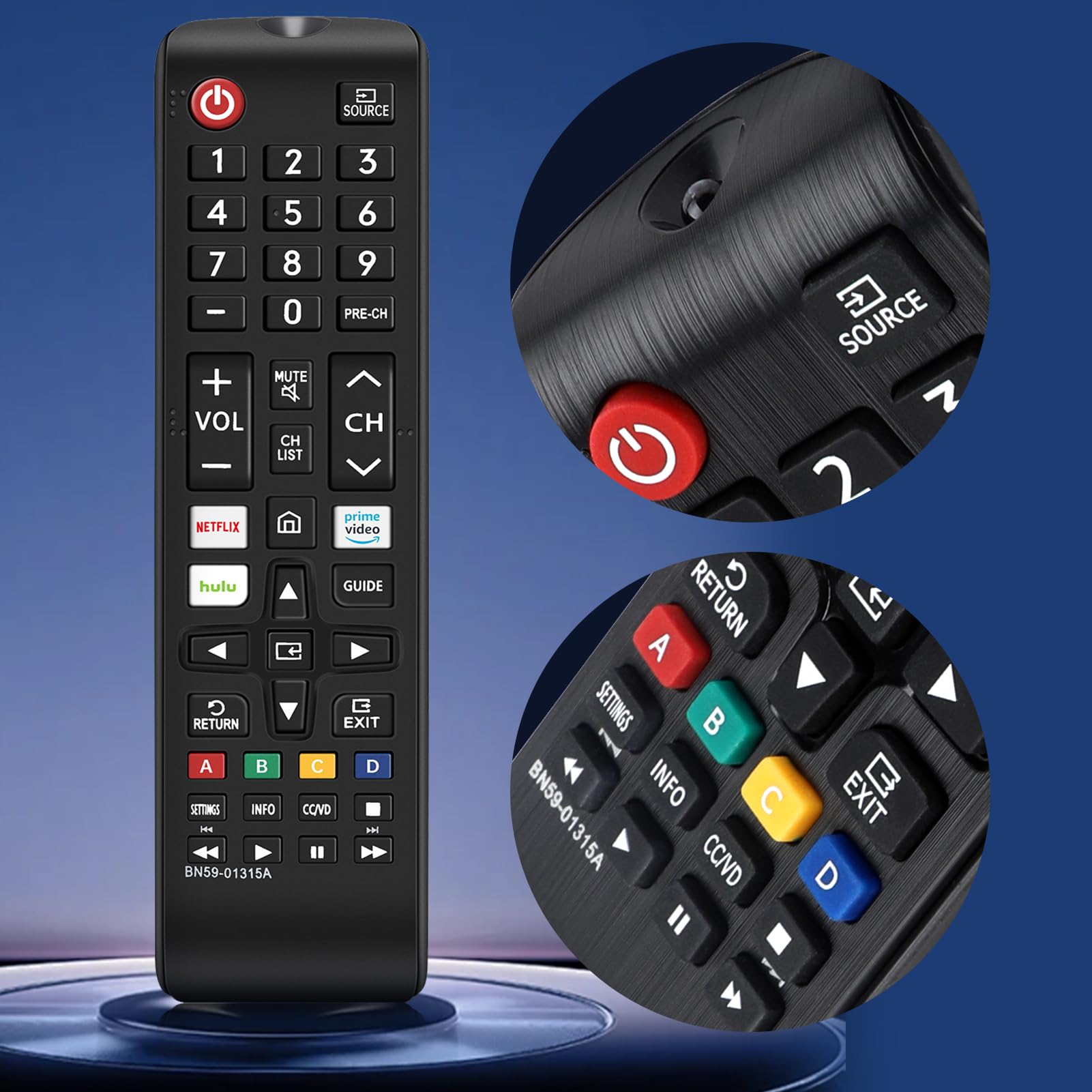 Telecomando di ricambio per tutti i televisori Samsung, telecomando universale per TV FlyCoco LCD, LED, 3D, HDTV, serie Smart TV