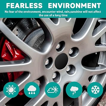 4Pcs Hub Centre Caps,60mm Wheel Centre Caps,Universal ABS Car Tyre Wheel Hub Cover,Waterproof Wear-Resistant Car Hub Centre Sticker Compatible with VW and Audi Alloy Wheel (Black)