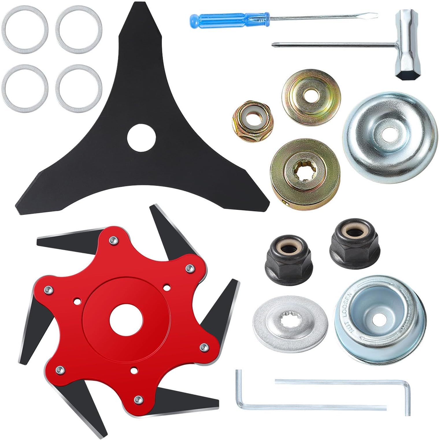 jarmunny Steel Trimmer Head, Universal 6Steel Razors Trimmer Head & 3 Teeth Brush