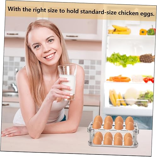 Miniatura 7 de Bandeja de cartón para huevos con tapa, contenedores para huevos para refrigerador, soporte para huevos, contenedor transparente con tapa,