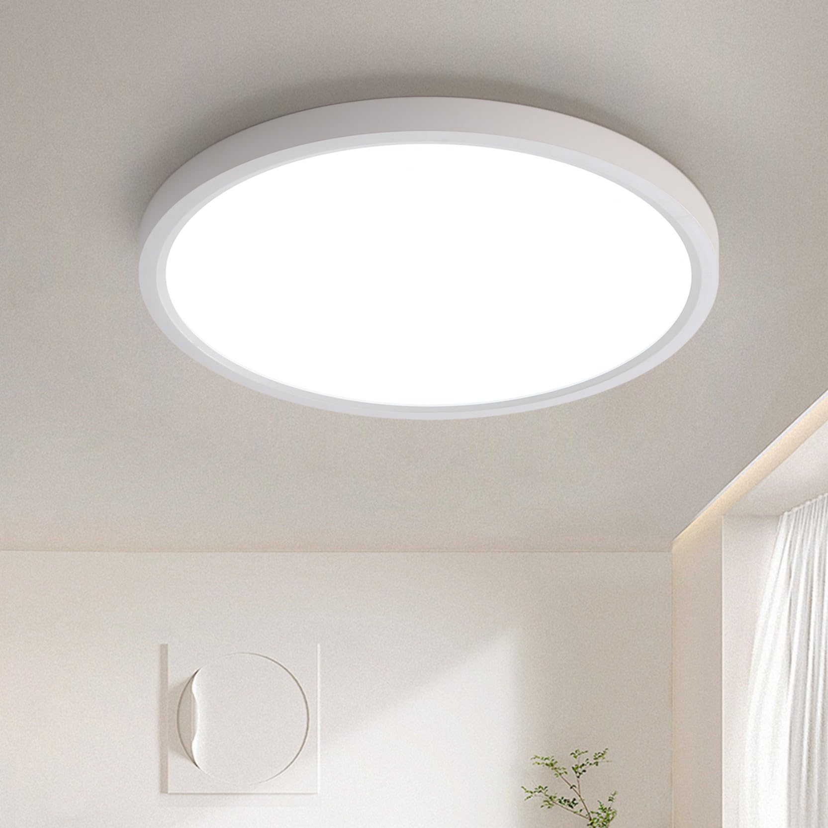 JDONG LED Deckenlampe 72W Dimmbar Rund Weiß Deckenleuchte 60CM mit Fernbedienung Modern Schlicht Decken Ultra Dünn 2.5CM Ideal für Wohnzimmer Schlafzimmer Küchen Arbeitszimmer Esszimmer Badezimme