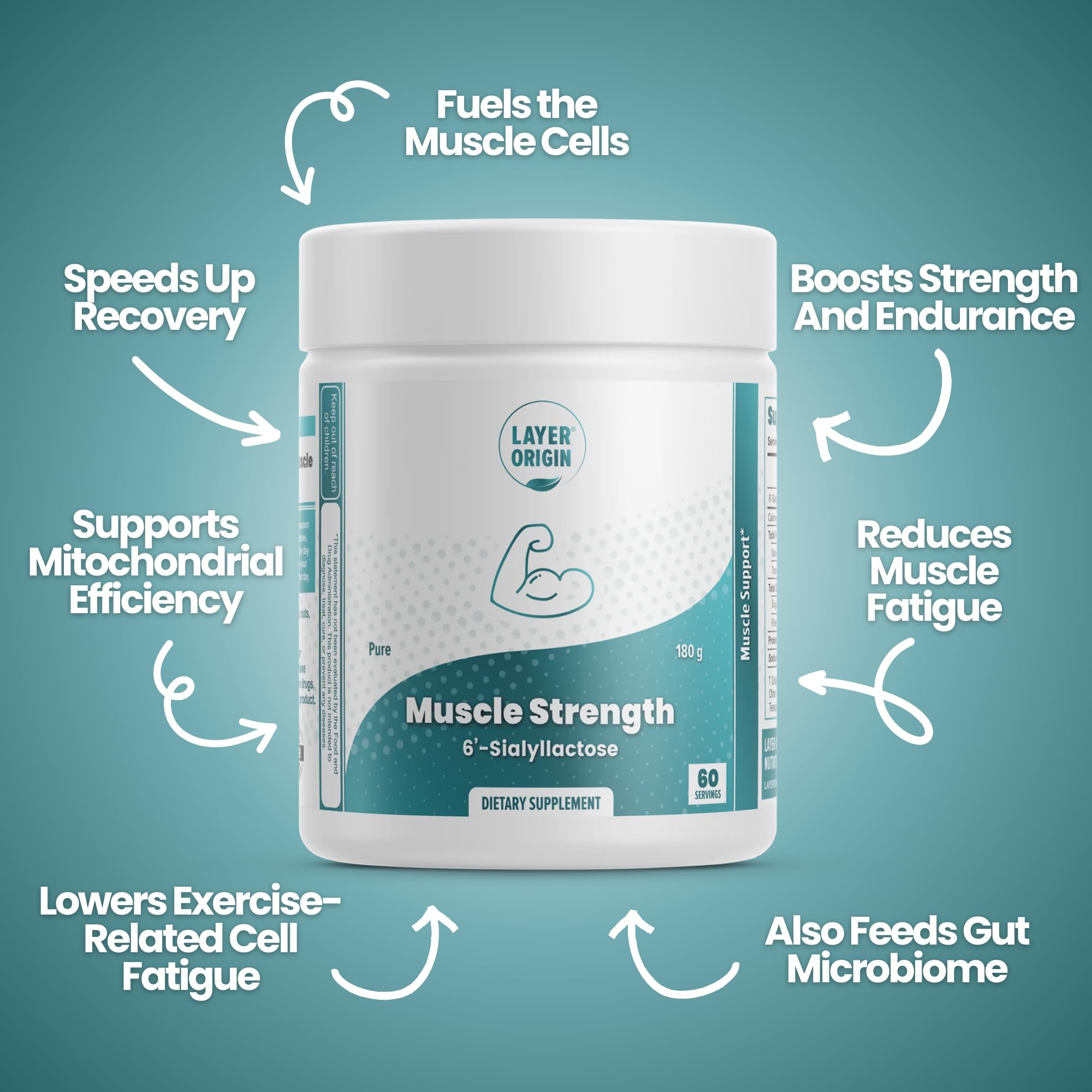 6-Sialyllactose 6-SL HMO for Muscle Health Strength Recovery - 3000 mg per Serving 60 Servings product thumbnail 4