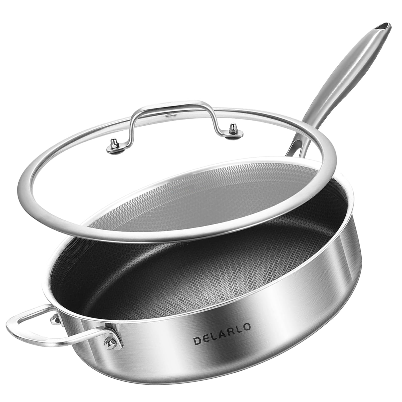 DELARLO Tri-Ply Stainless Steel Skillet