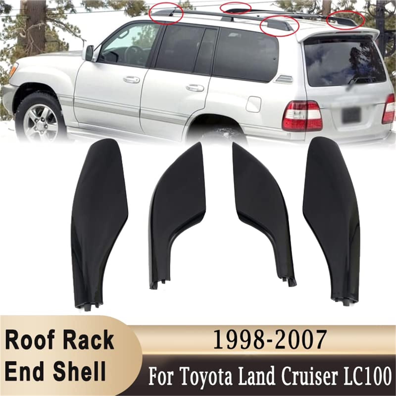 for Toyota, for Land Cruiser, LC100 1998-2007 4Pcs Roof Rack