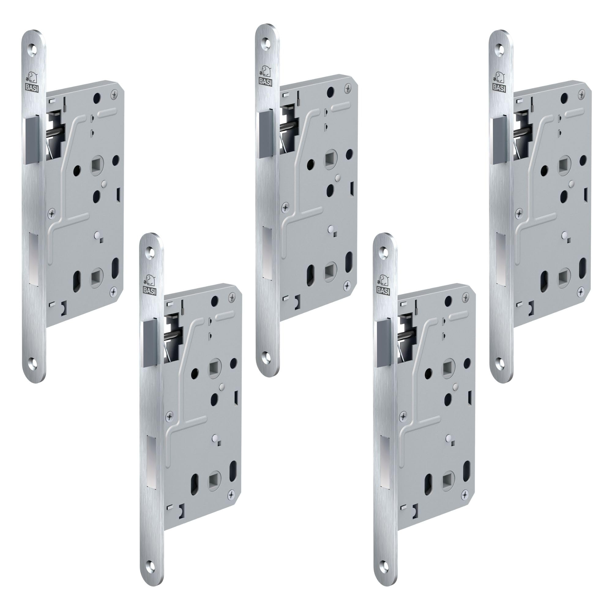 Serrure de porte de chambre inox avec distance au canon 55 mm