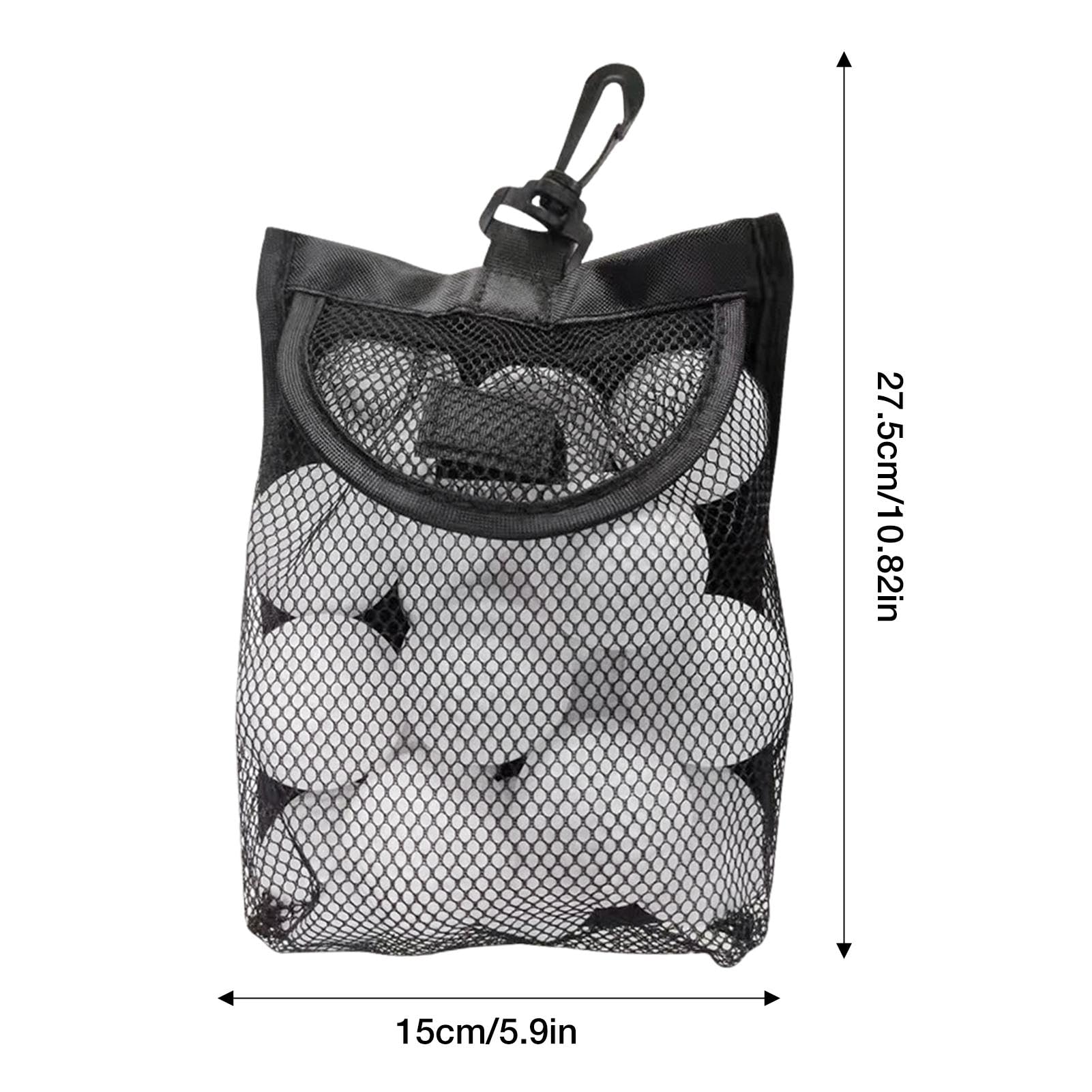 Sacs en maille de nylon pour balles de golf – Sac de rangement filet 18 balles