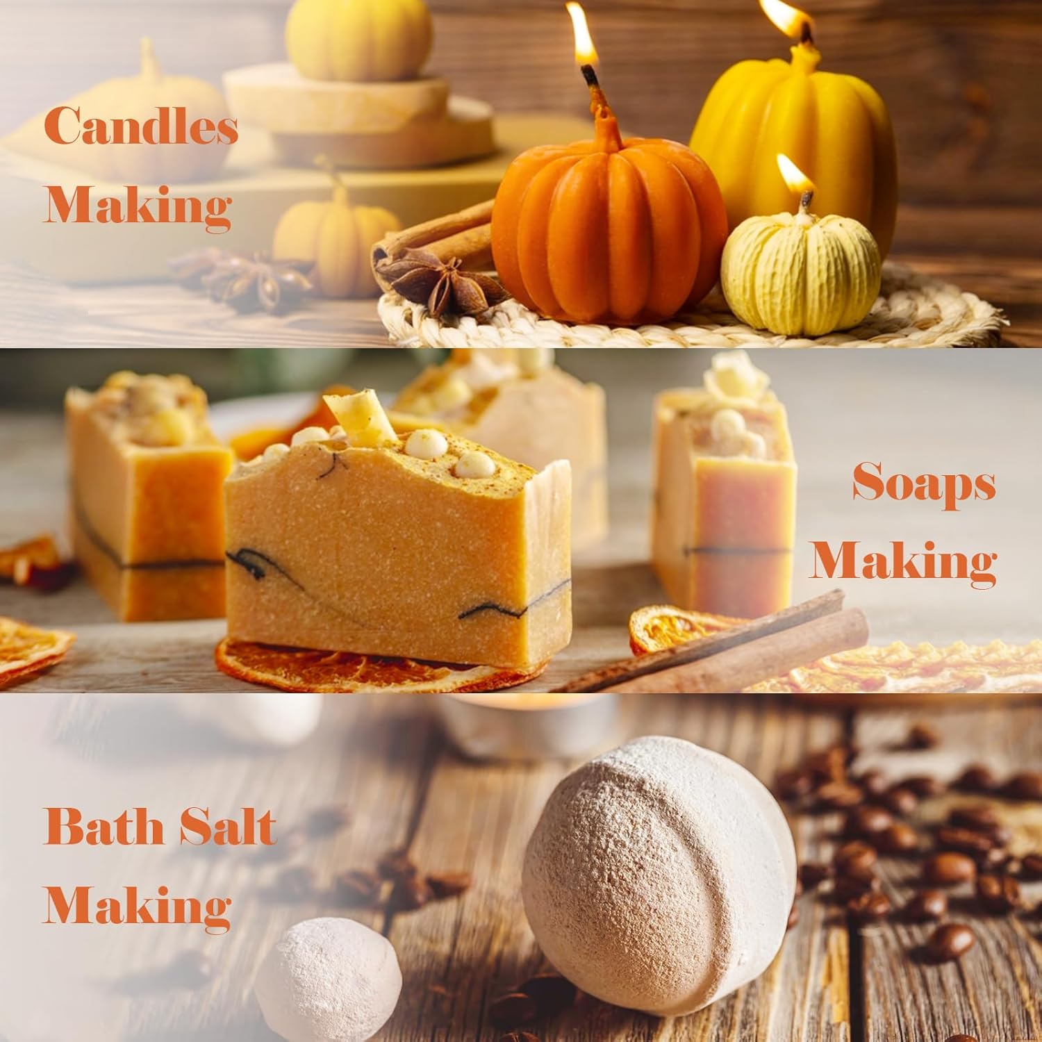 AmaKane Fall Fragrance Oil, Autumn Essential Oils for Diffuser, Soap Candle Making Scents, Pumpkin Pie Spice, Vanilla Cinnamon, Apple Cider, Fallen Leaves, Autumn Magic, Cinnamon Chai, 6x10 ml - Image 3