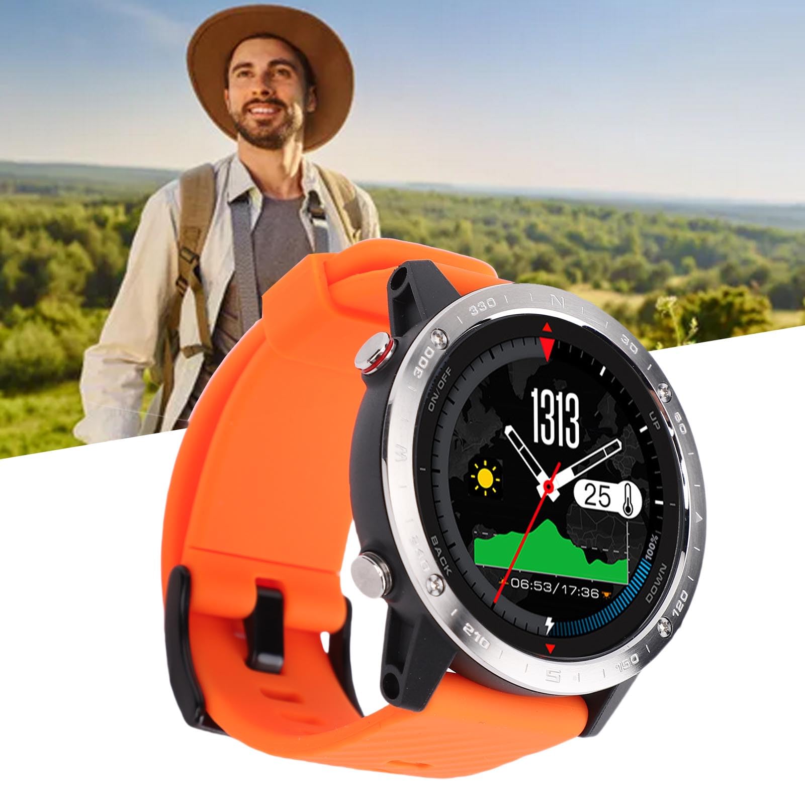 Pongnas Smartwatch DivePro X1 da Uomo – Touchscreen HD da 0,3 Pollici con Sensore di profondità e Barometro – Orologio Sportivo in Lega da 50M per Nuoto, Immersioni, Corsa – Durata della Batteria di