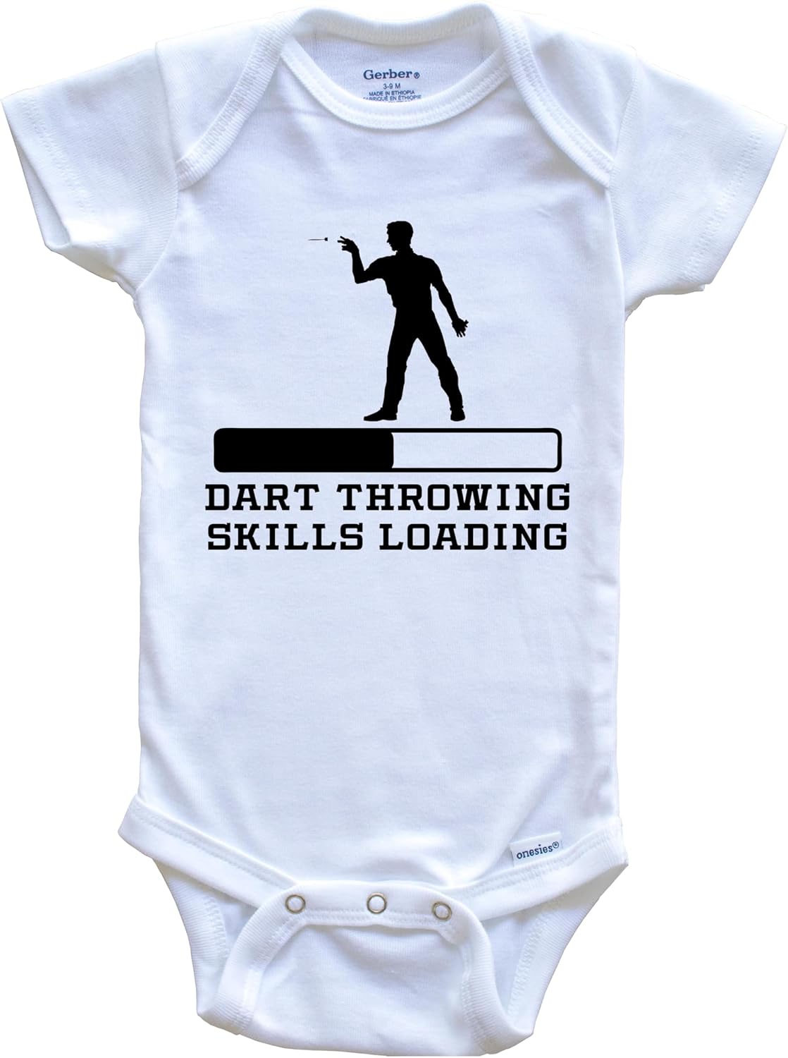 Dart Throwing Skills Loading Funny Darts Humor One Piece Baby Bodysuit