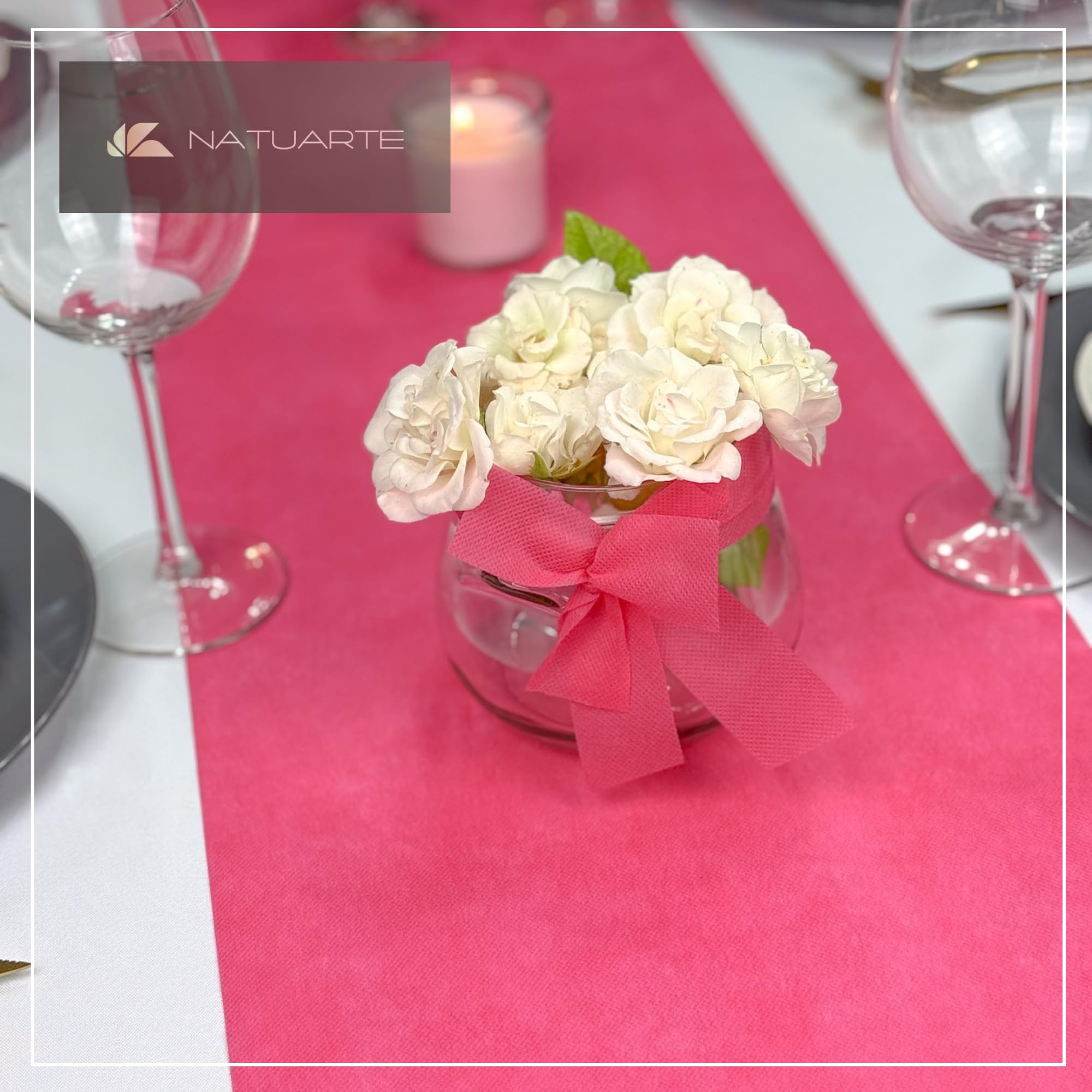 Chemin Table Mousseline Réutilisable Beige Sable | Chemin De