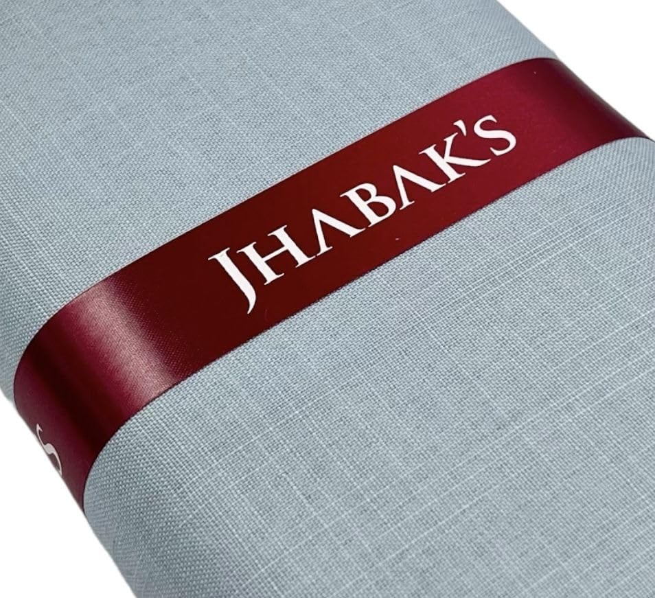 Image of JHABAK'S Unstitched Cotton Blend Solid Shirt & Trouser Fabric - 2.25 m Shirt Cloth - 1.20 m Pant Piece
