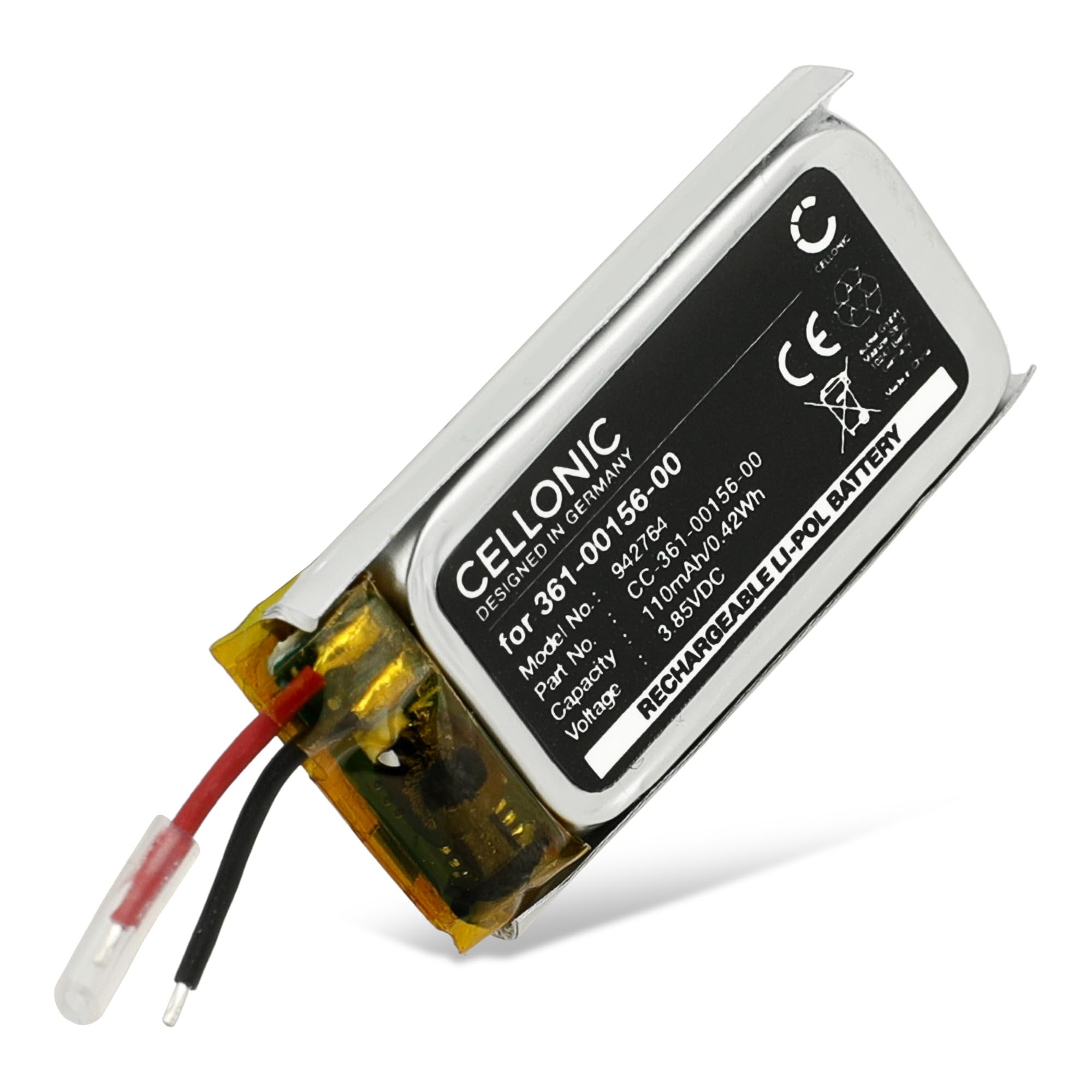 Batterie Cellonic De Remplacement Compatible Garmin Vivosmart 5 - 110mAh, 3.85V - Simple à Installer