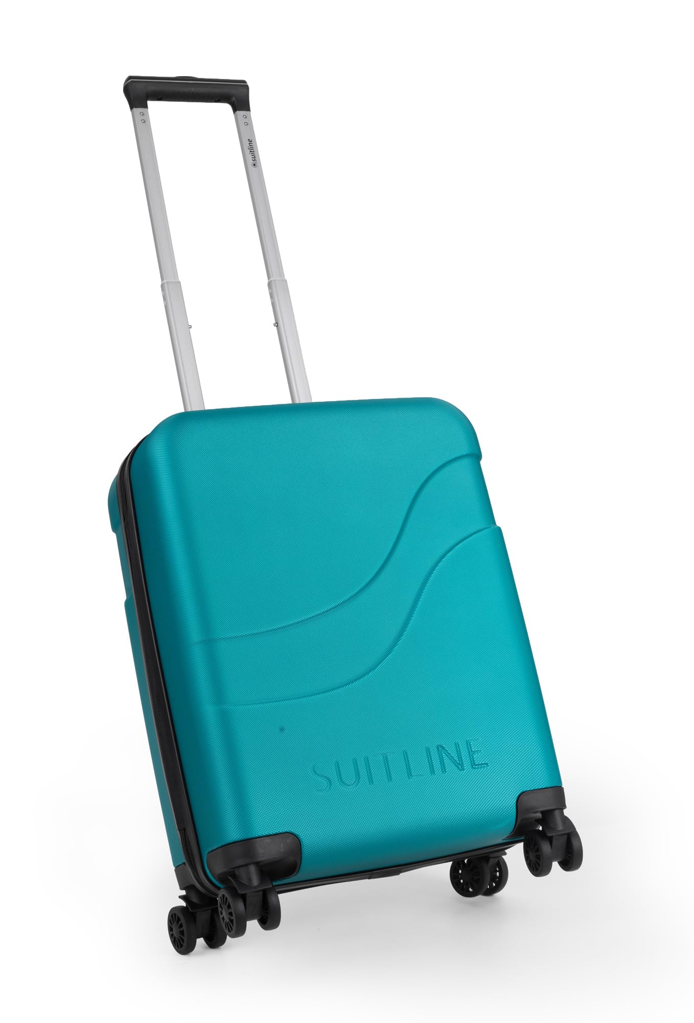 Suitline S4 Walizka kabinowa 55 x 40 x 20 cm, zamek TSA, wózek z twardą skorupą, 4 kółka, bagaż podręczny, walizka podróżna, 42 l, Aquagrün