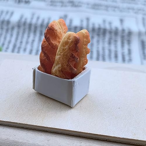 Miniatura 5 de Comida en miniatura para casa de muñecas, 40 unidades, mini casa de muñecas en miniatura, pan de comida con 10 bases para regalos para niños
