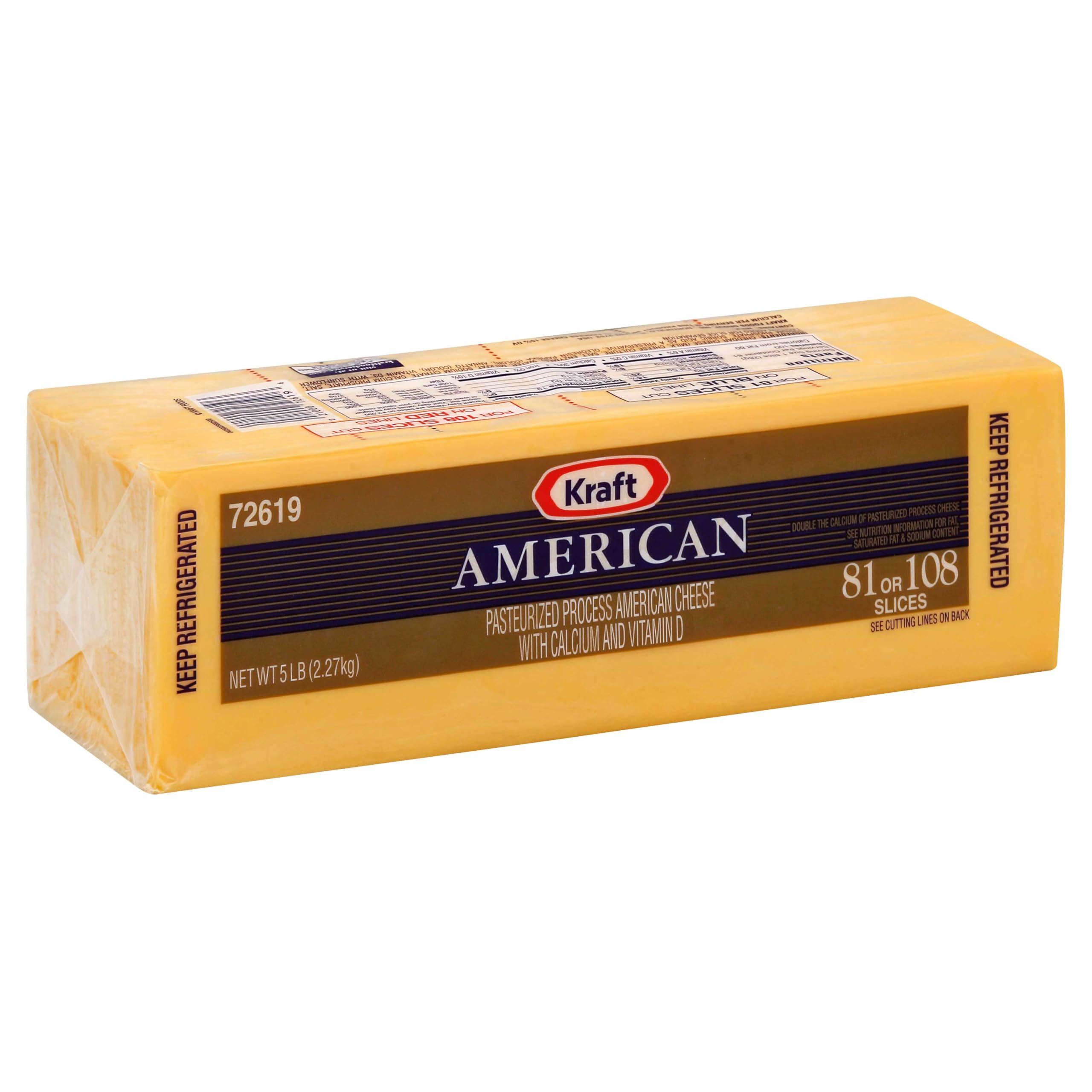 Regular American Sliced Cheese by Kraft – 80 Ounce (Pack of 4), Pack of 4