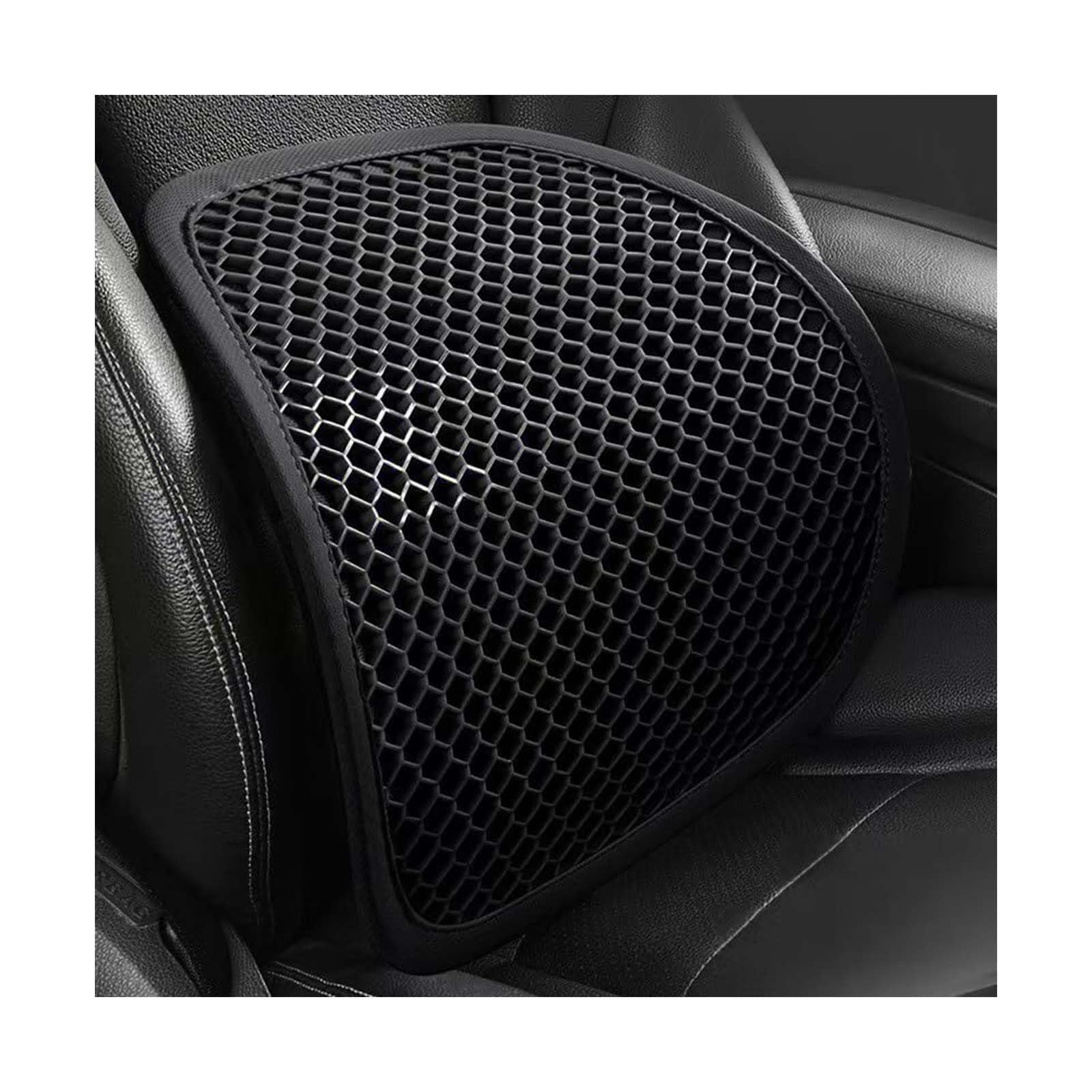 QGJMCAMYP for Fiat 500 500C 500X 500L Panda Bravo Punto Tipo Stilo Car Lumbar Support Cushion, Cooling Gel Back Support for Office Chair, Honeycomb Breathable Mesh Seat Cushion,A