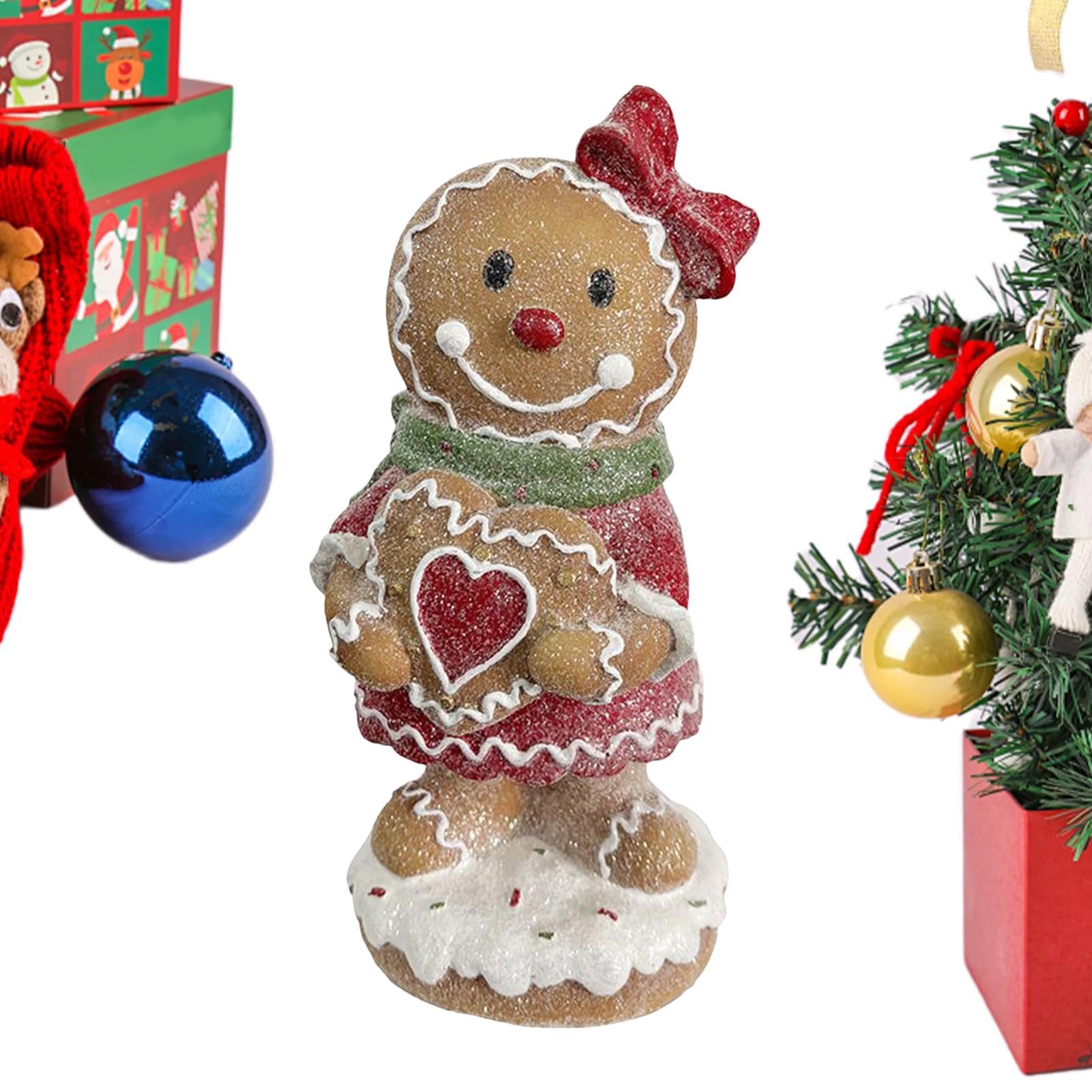 Ensemble de sculptures de Noël décoratives en résine de qualité