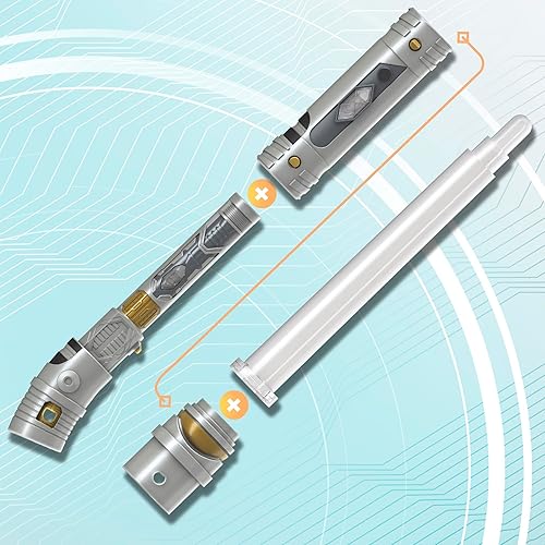 Miniatura 5 de STAR WARS Lightsaber Forge Ahsoka Tano, sable electrónico personalizable blanco, juguetes para niños y niñas de 4 años
