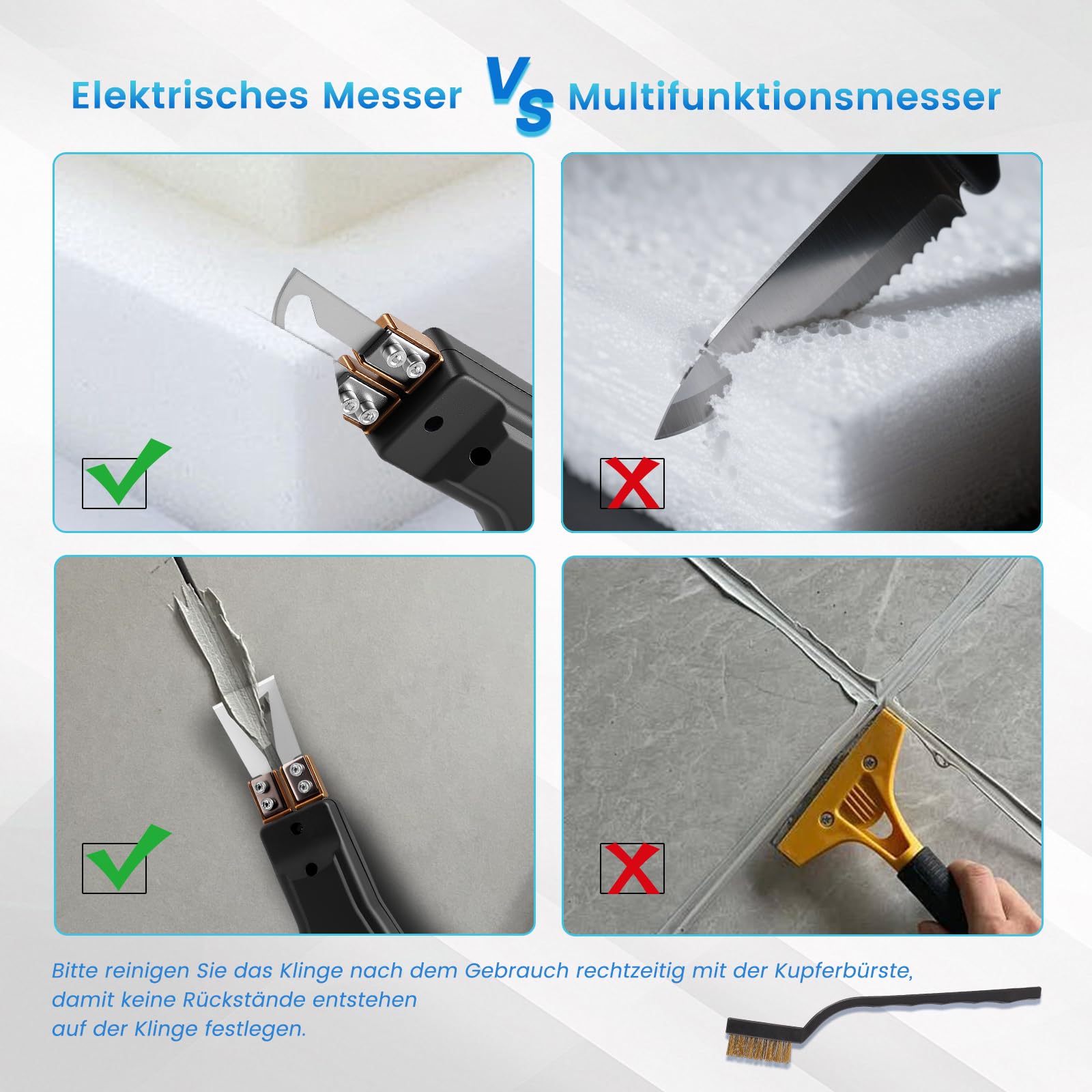 Styroporschneider mit 5 Nichrom,300W Styropor Schneider Heißschneider Elektrisch,Styroporschneider Heißschneider für Schwamm Wandtuch Stoff Seil Gurtschaum Plastik (Schwarz)
