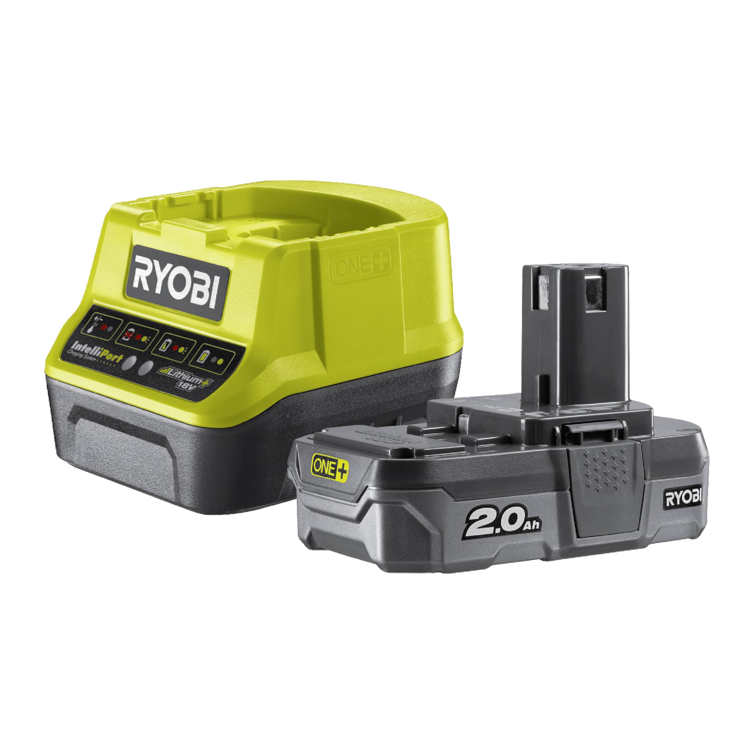 Ryobi Trapano Avvitatore a Batteria 18V ONE+ con Batteria 2,0Ah e Caricabatterie, 50 Nm, Mandrino Autoserrante 13 mm, 2 Velocità, 24 Regolazioni di Coppia, LED Integrato, R18DD3-120S