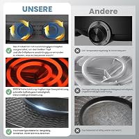 ENFRIFAM 2 az 1-ben Elektromos Hot Pot és Grill 2200W - Koreai BBQ, Fondue, Raclette Tapadásmentes Bevonattal, Külön Hőmérséklet Szabályozás 6