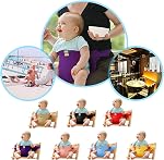 Lychee Siège Harness bébé pour chaise haute - Ceinture de sécurité pour nourrisson universel portable avec sangles réglables, Harnais pour laveur de la petite fille pliable pour le voyage, Panier & Restaurant (Noir)