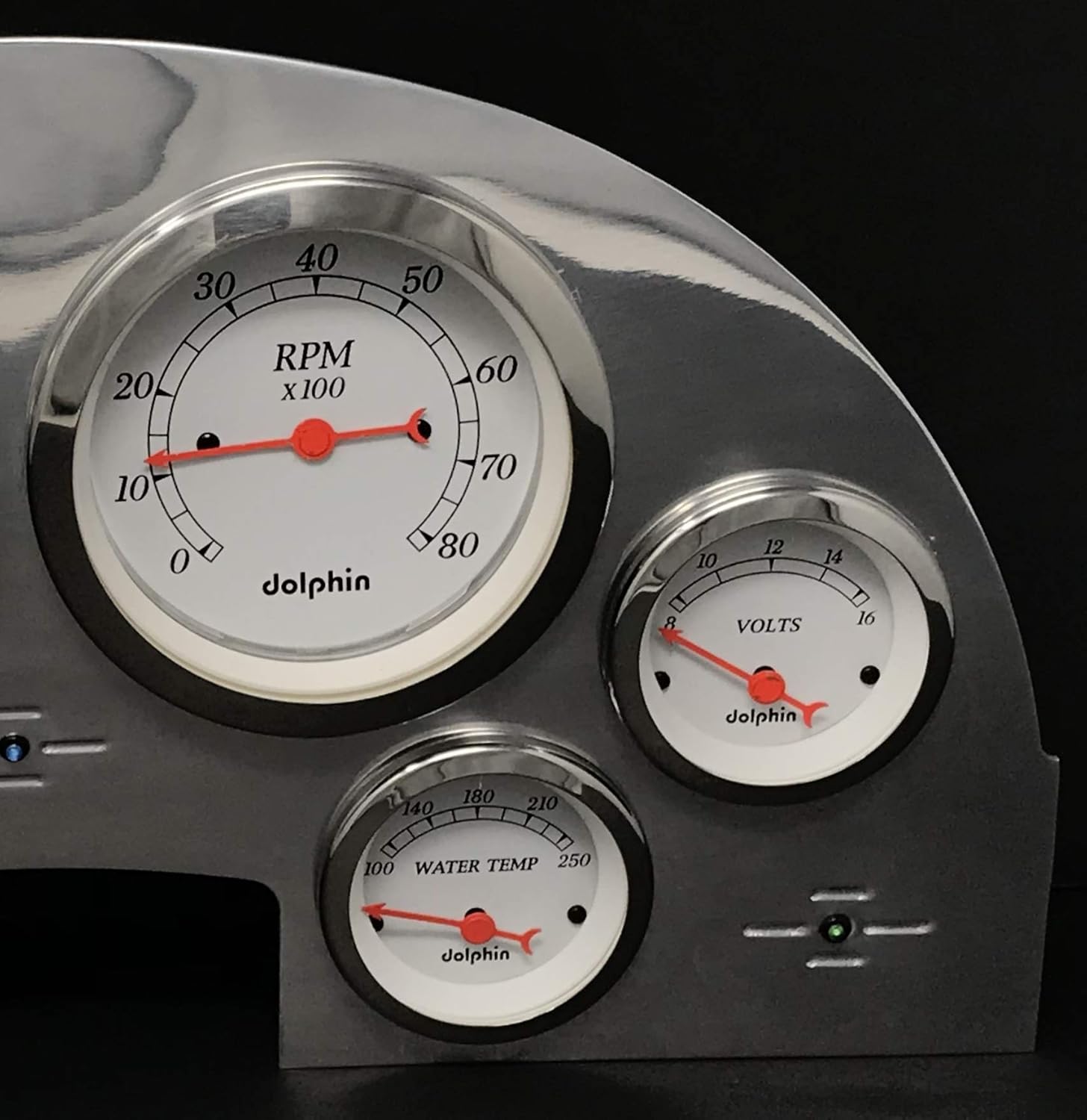 Compatible with 1956 Ford Car 6 Gauge Dash Cluster Panel Set Programmable White