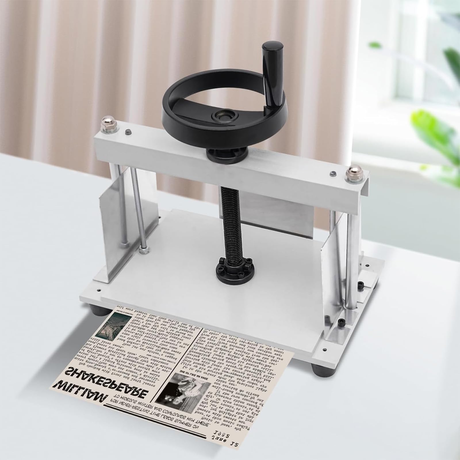 Pressa Manuale per Carta, Macchina per Spianare L'acciaio per Fatture per Fatture per Conto Terzi, Macchina per Appiattire Album Fotografici A4, Macchina per Laminazione