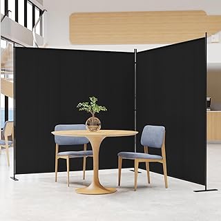 C-Hopetree 2 Panels Room Divider, 6 Ft Tall Indoor Folding Privacy Screen, Portable Partition