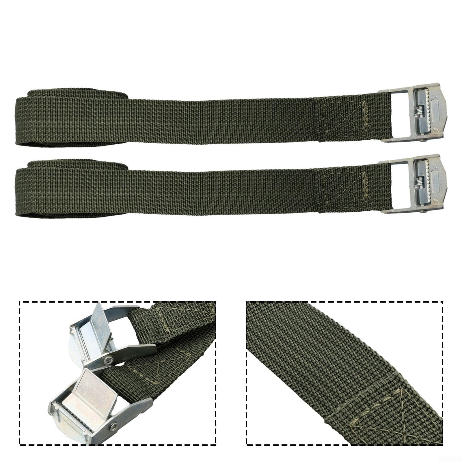 Ladungs-Zurrgurt, Hochleistungs-Ratschengurte, Sichern Sie Ihre Ladung mit 1 m x 25 mm Zurrgurten, 2er-Set, Klemmschnalle, hohe Tragkraft