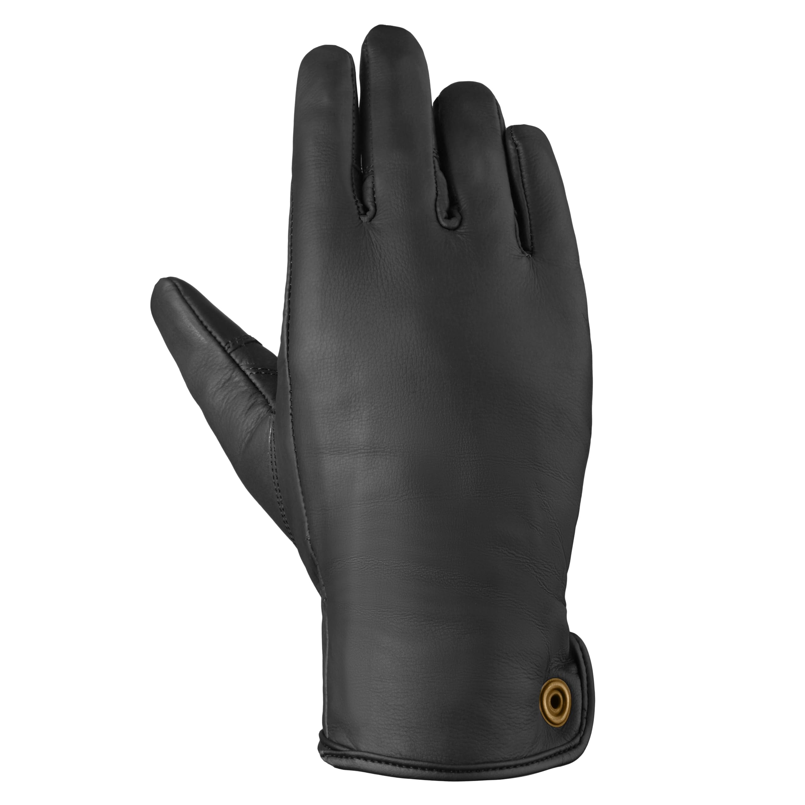 Leather Archery Glove Full 5-Finger with Thumb Protection – Reinforced Stitching for Thumb Release – 100% Leather – Black, Dark Brown, Light Brown (Black, M, Right)