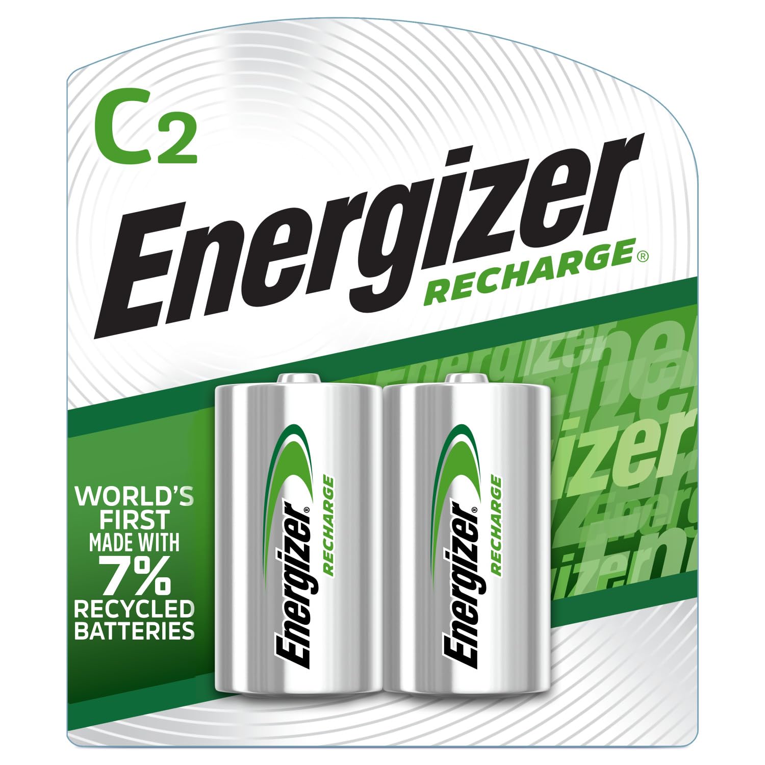 2-Pack Rechargeable C Batteries