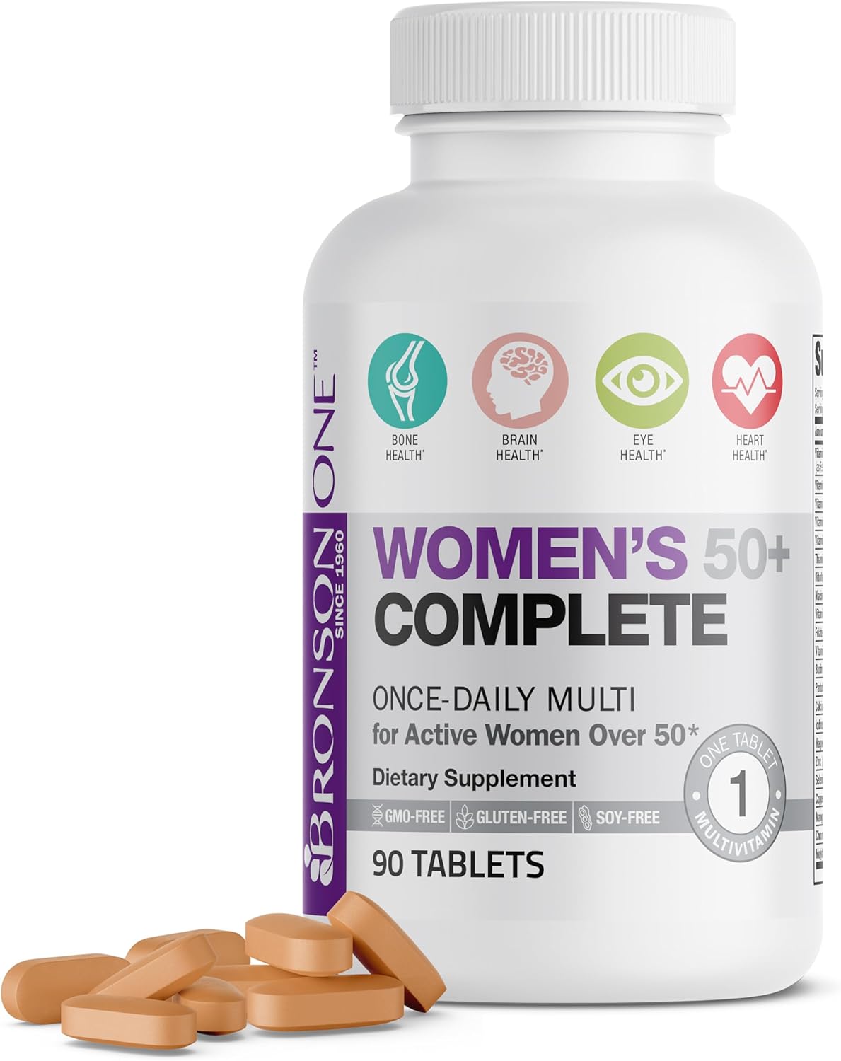 Bronson ONE Daily Women’s 50+ Complete Multivitamin Multimineral