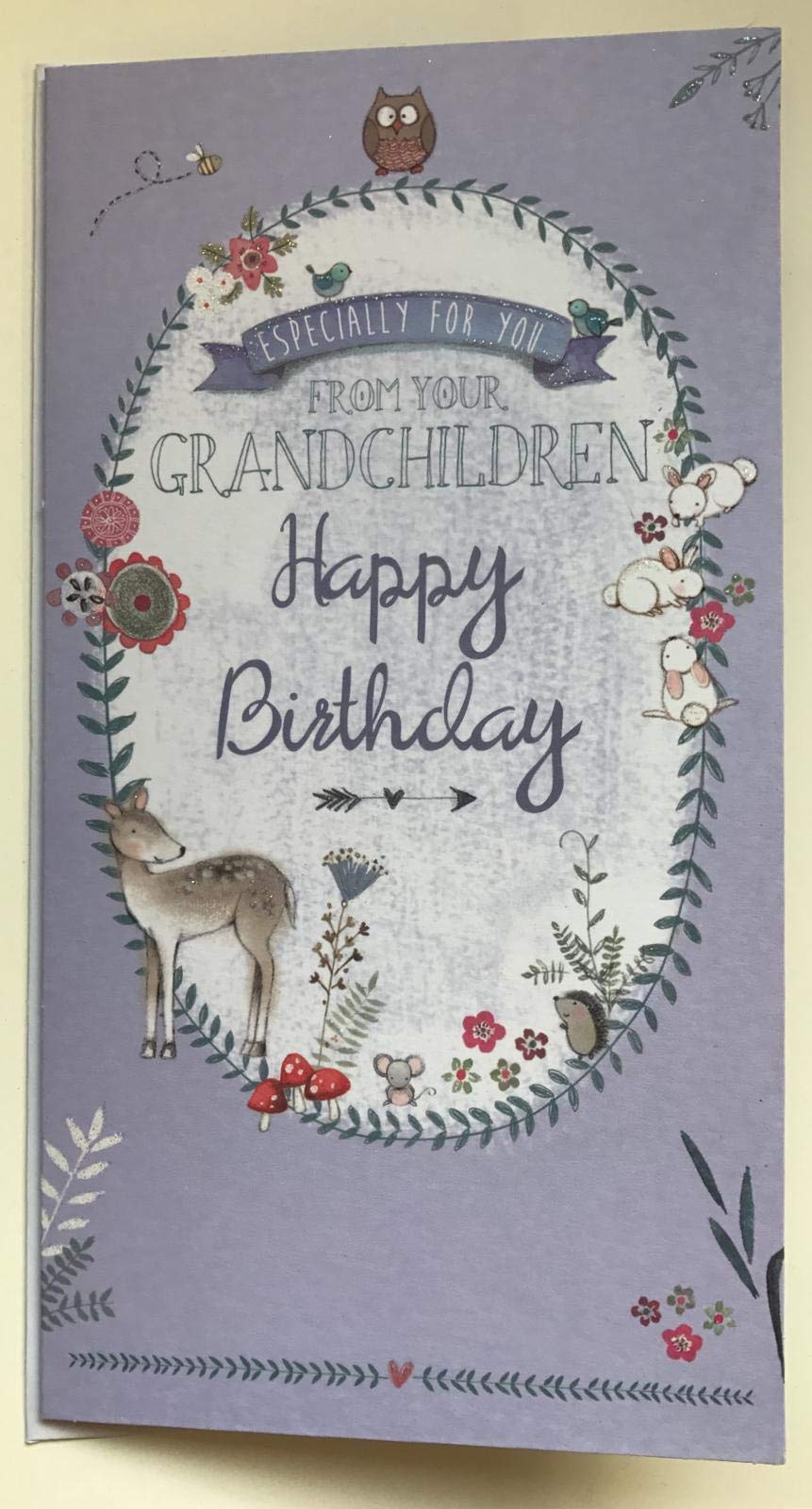 Tarjeta de felicitación de cumpleaños con texto en inglés"Wishing Well Birthday"