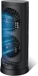 KopBeau Personal Tower Cooling Fan: Quiet Oscillating Desk Fan, 3 Speeds, 12Hr Timer, 60°/110° Swing for Bedroom & Office