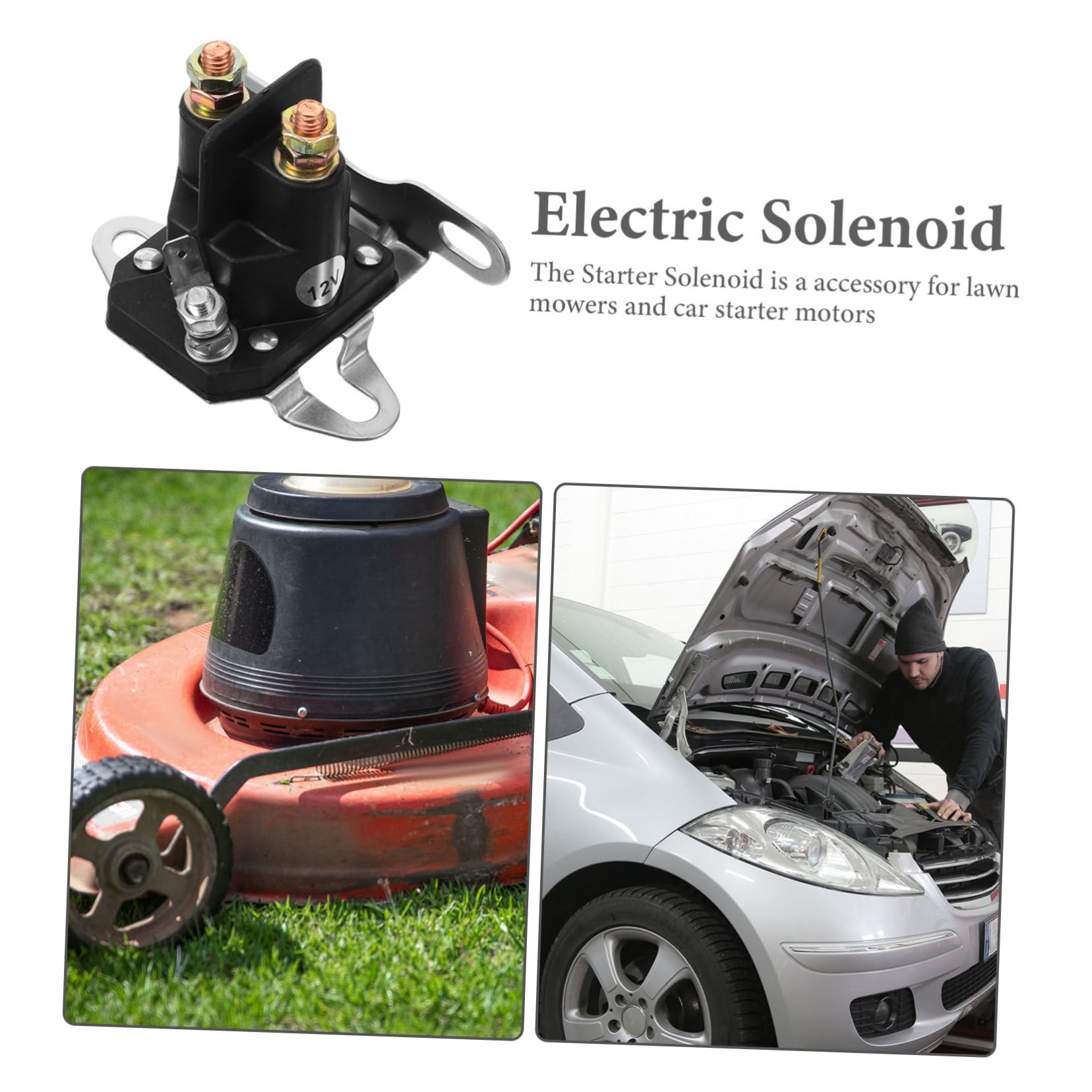 ifundom 4 Solenoides De Arranque para Cortacésped Solenoides para Cortacésped De Coche Solenoides De Arranque para Tractor Solenoides De Repuesto Relés Abs