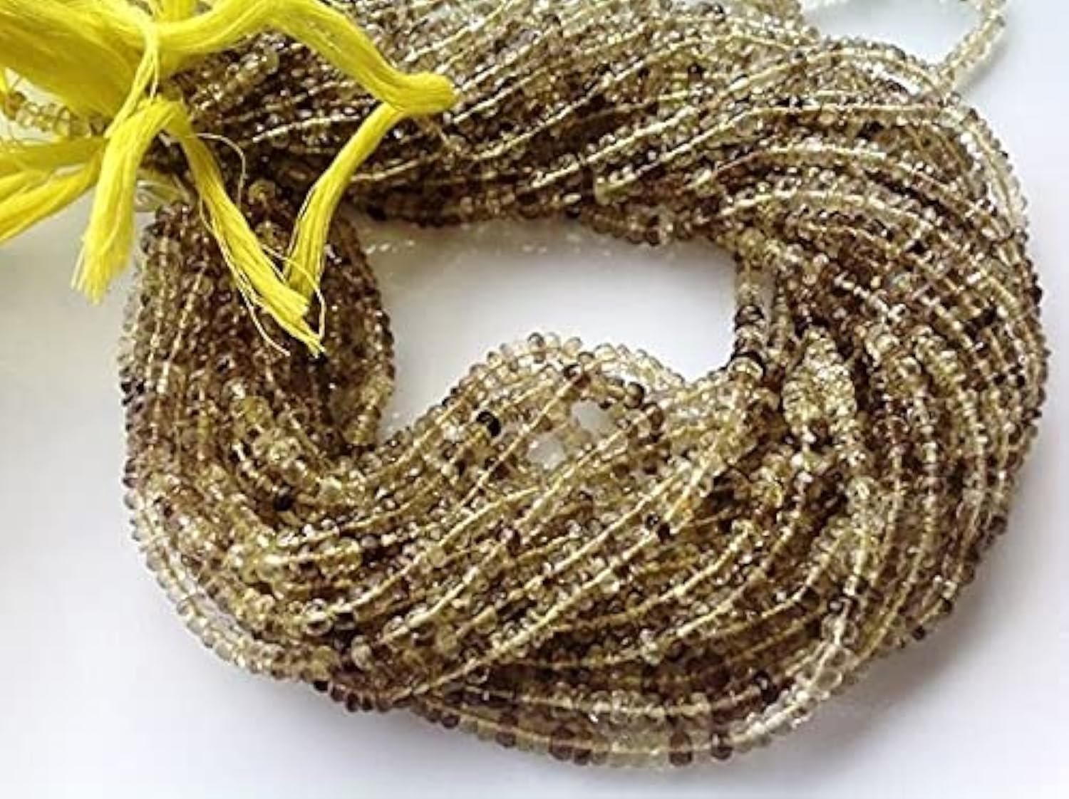 Quartz citron en perles de 4mm pour créer vos bijoux d'été