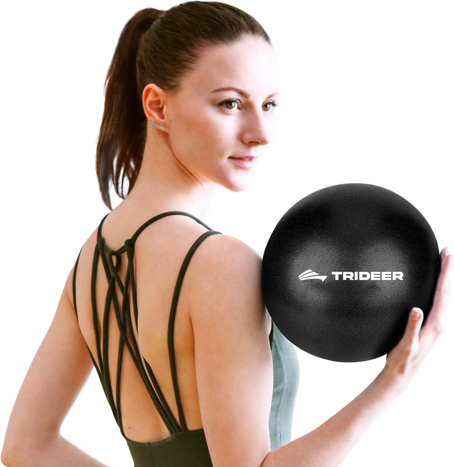 Trideer 9-Inch Pilates Ball, Small Exercise Ball for Yoga, Core Training, Physical Therapy, Balance, Stability and Stretching Pilates Equipment with Inflation Straw