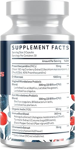 Miniatura 3 de 72mg PAC, pastillas de arándano para mujeres