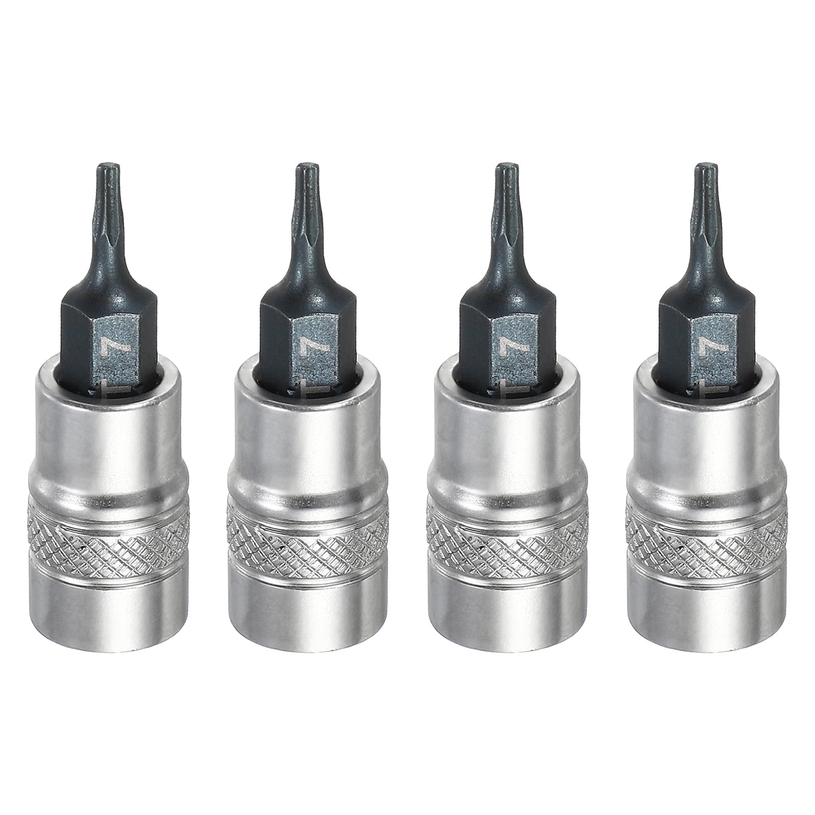 sourcing map Torx Bit Socket 1/4" Drive T7,Star Head,4Pcs