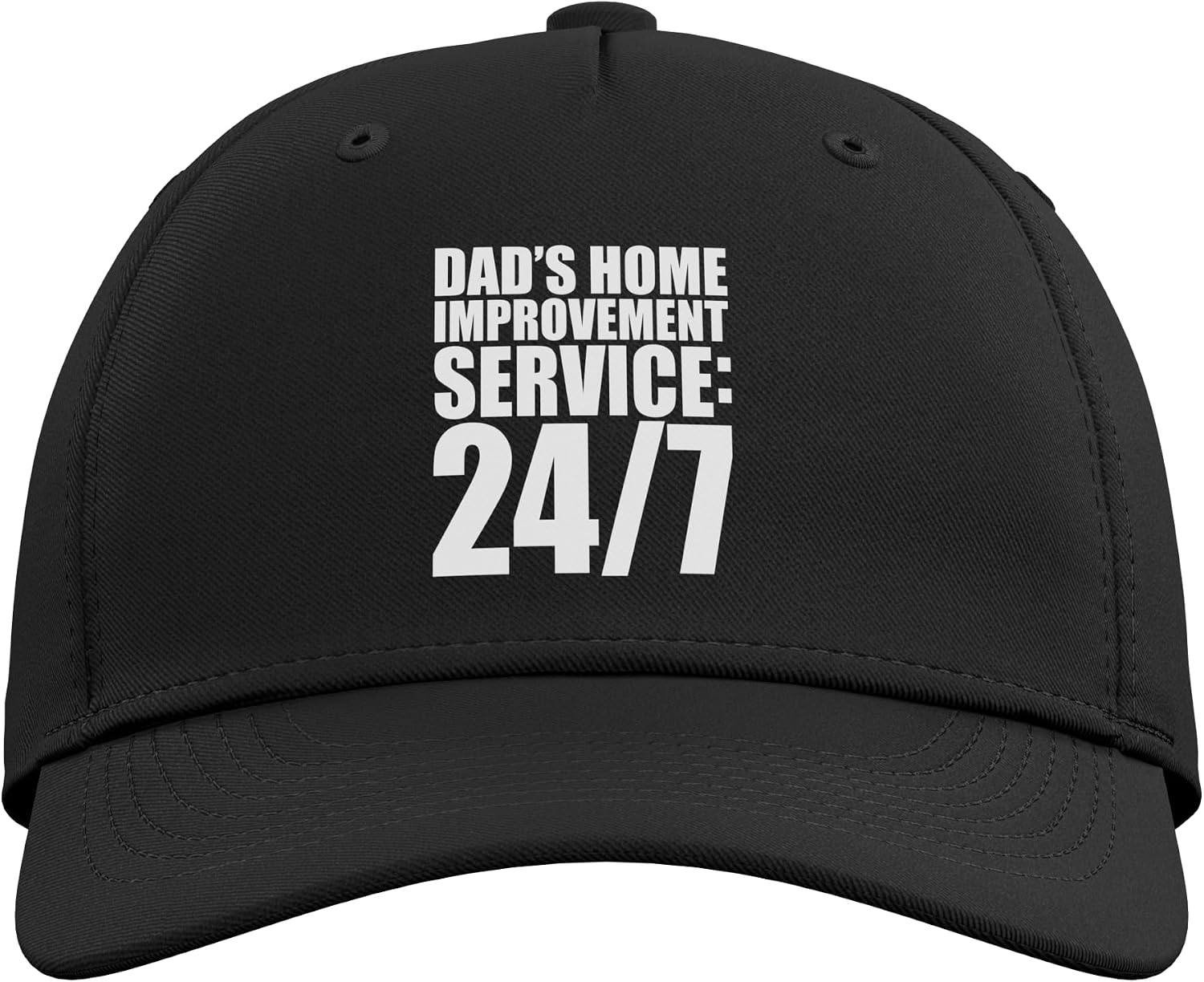 Dad's Home Improvement Service: 24/7 - Funny Dad Adjustable Baseball Hat image 2