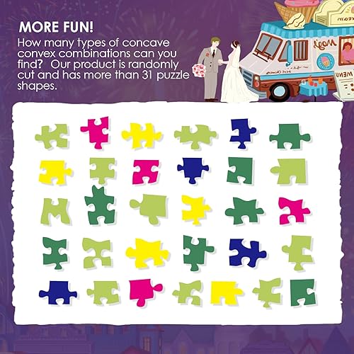 Miniatura 6 de MOMIBOOK - Rompecabezas para adultos de 1000 piezas, de Night Town, proceso luminoso, 29.5 x 19.7 pulgadas, juguetes, elefante blanco para adultos,