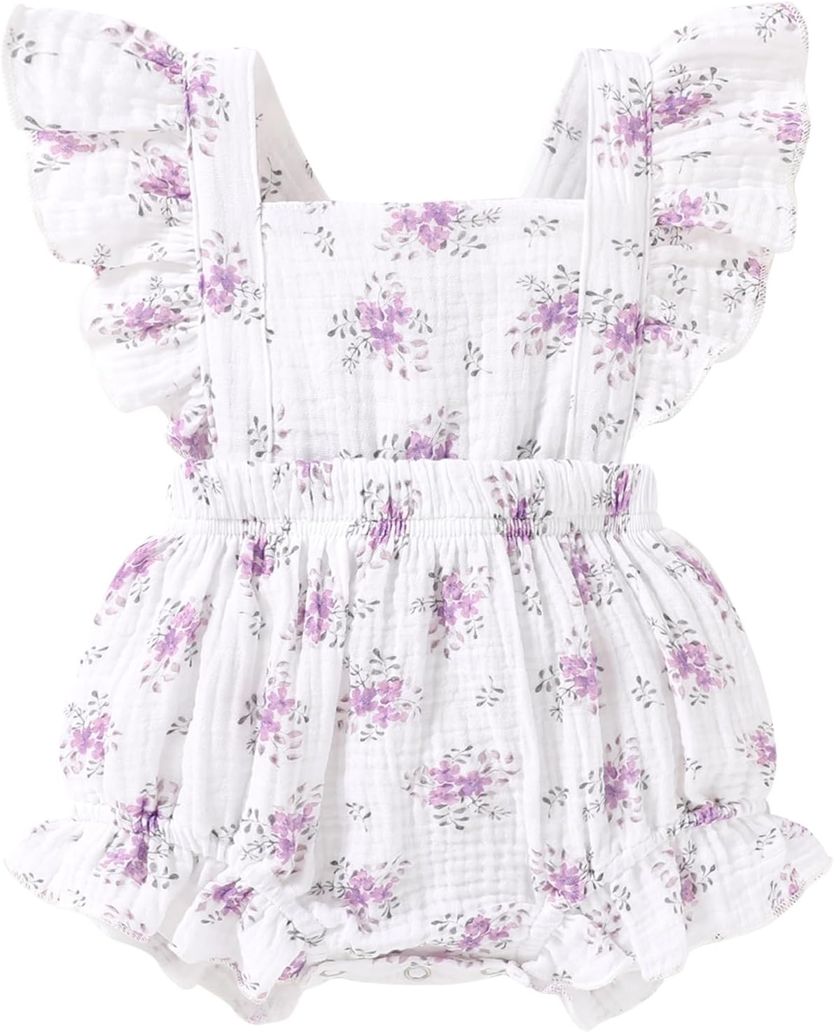 Happy Town Newborn Baby Girl Clothes Infant Summer Romper Sleeveless Floral Cute Outfits One Piece Jumpsuit Bodysuit