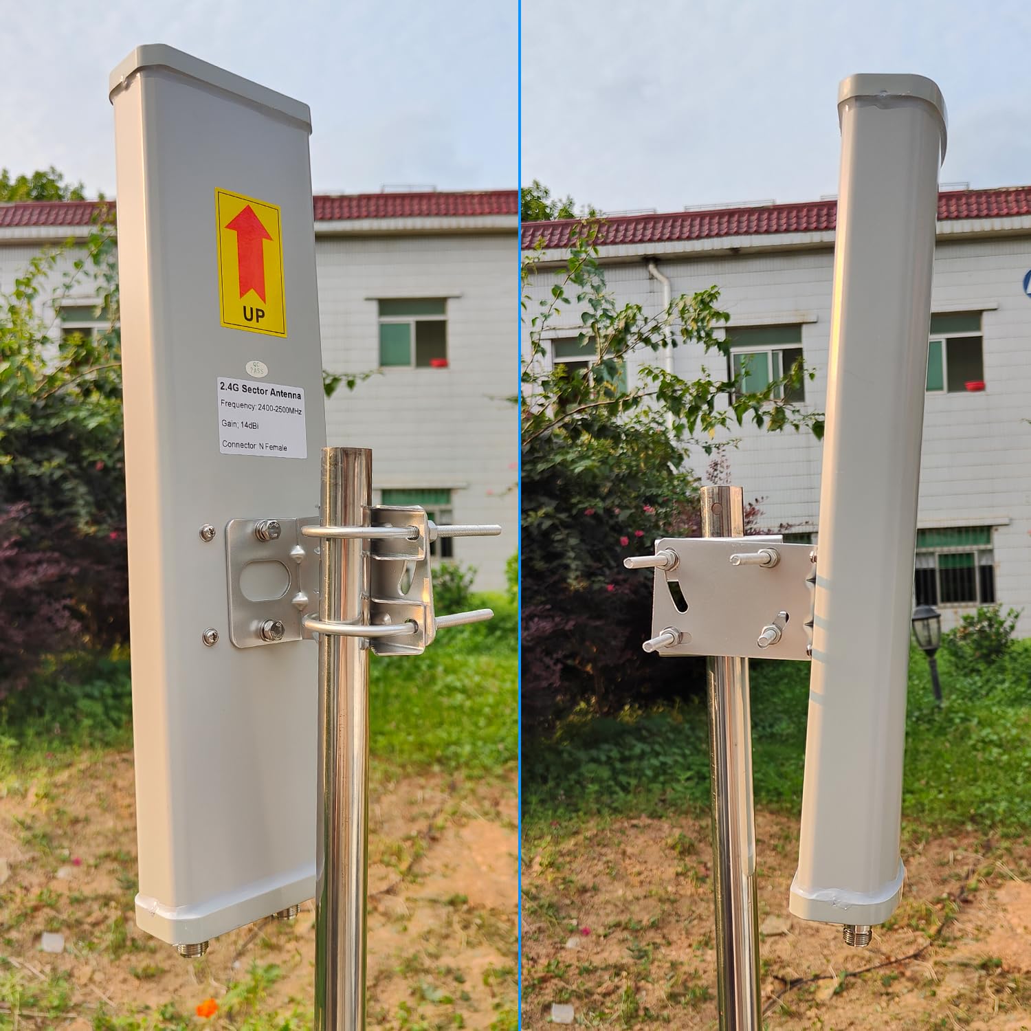 Zewnętrzna antena WiFi 2,4 GHz 2 x 2 wysokie wzmocnienie 14dBi do kierunkowego wzmacniacza przedłużającego dalekiego zasięgu ze złączem 4,9 m kabel rpsma SMA