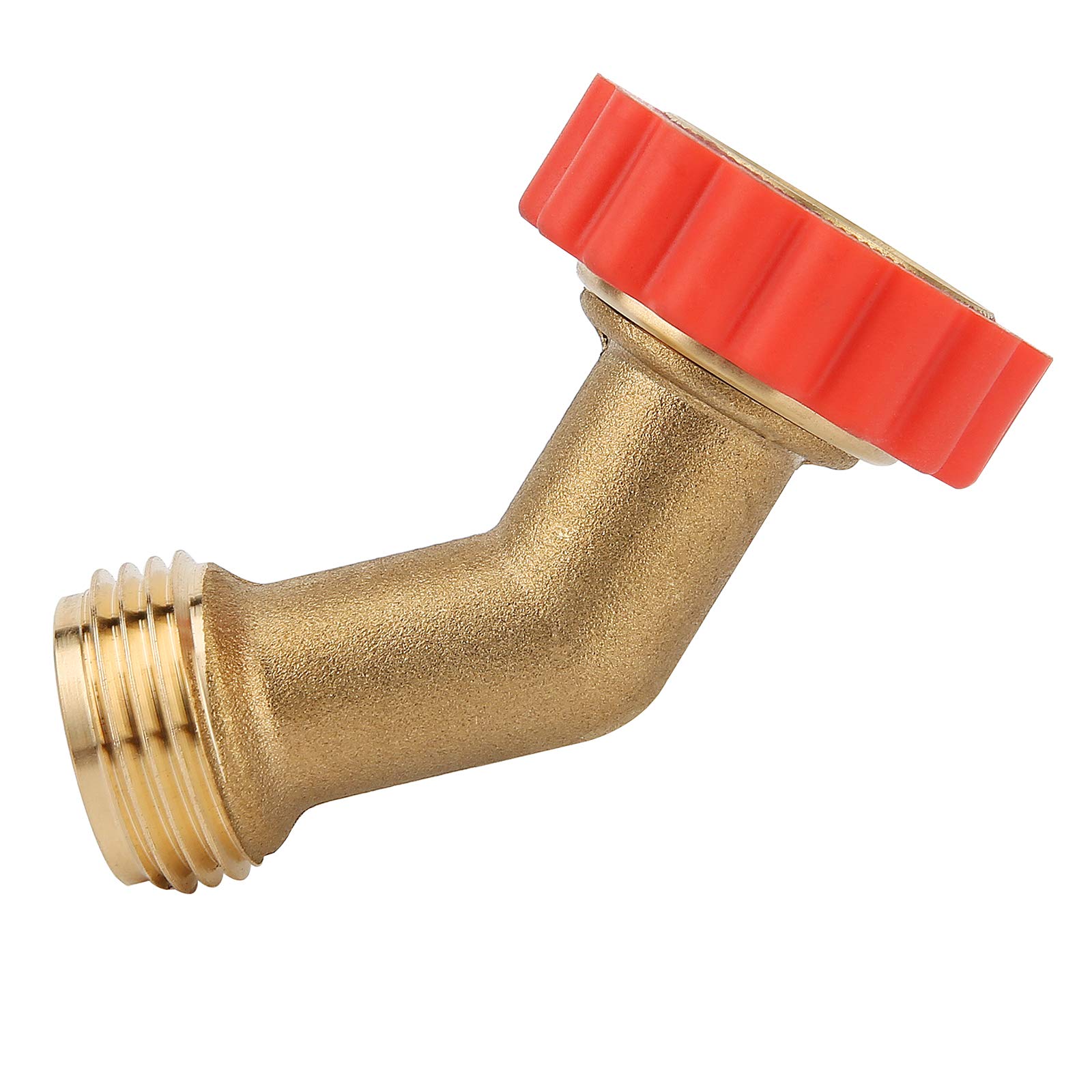 Protector de manguera de latón sin plomo de 45 grados, protector de manguera, adaptador de manguera con filtro de agua