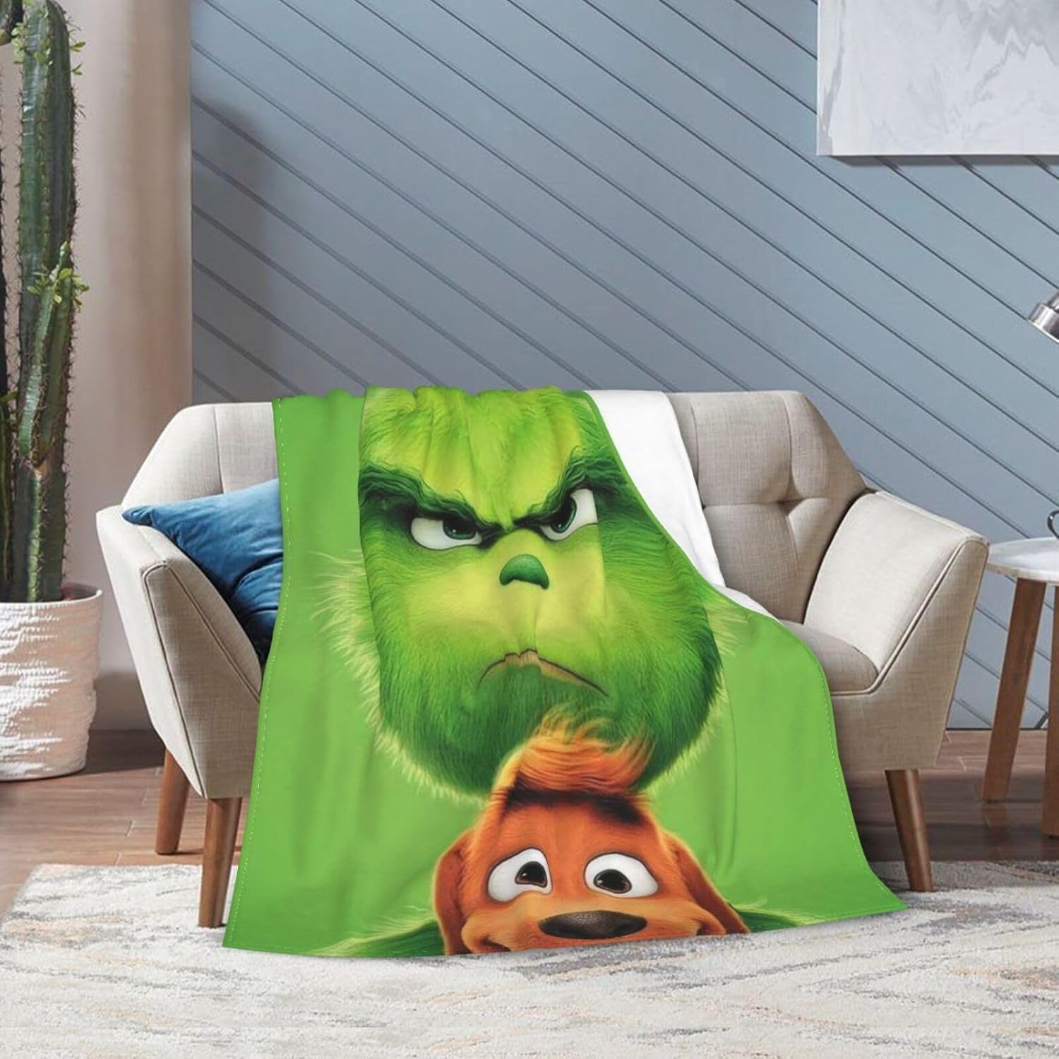 Green Christmas Blanket, Super Soft Microfleece Durable